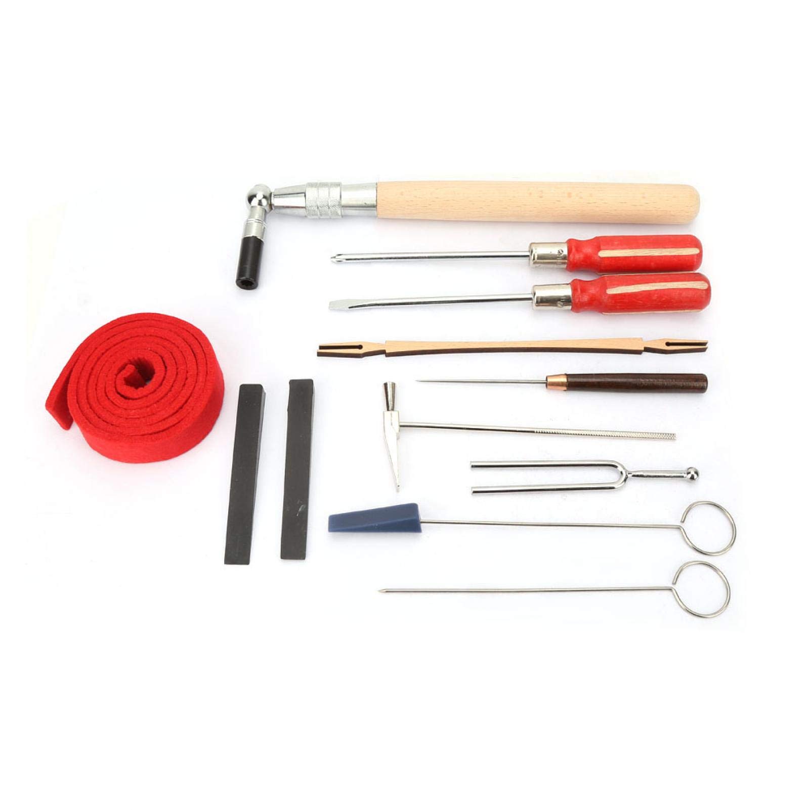 Professional 13-Piece Piano Tuning & Repair Tool Kit - Portable Piano Maintenance Tools for Tuning, Repair & Cleaning | Perfect for Piano Technicians, Music Teachers & Home Piano Care