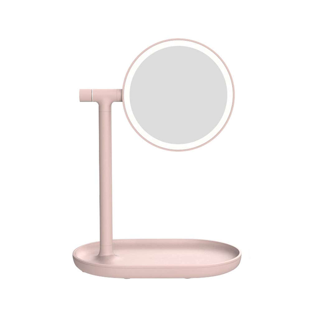 LED Makeup Mirror with 3X Magnification - Adjustable Brightness Vanity Mirror with Light, Double-Sided Desktop Mirror & Night Light for Home, Bathroom, Dorm Room - Perfect for Makeup Application, Skincare Routine & Shaving