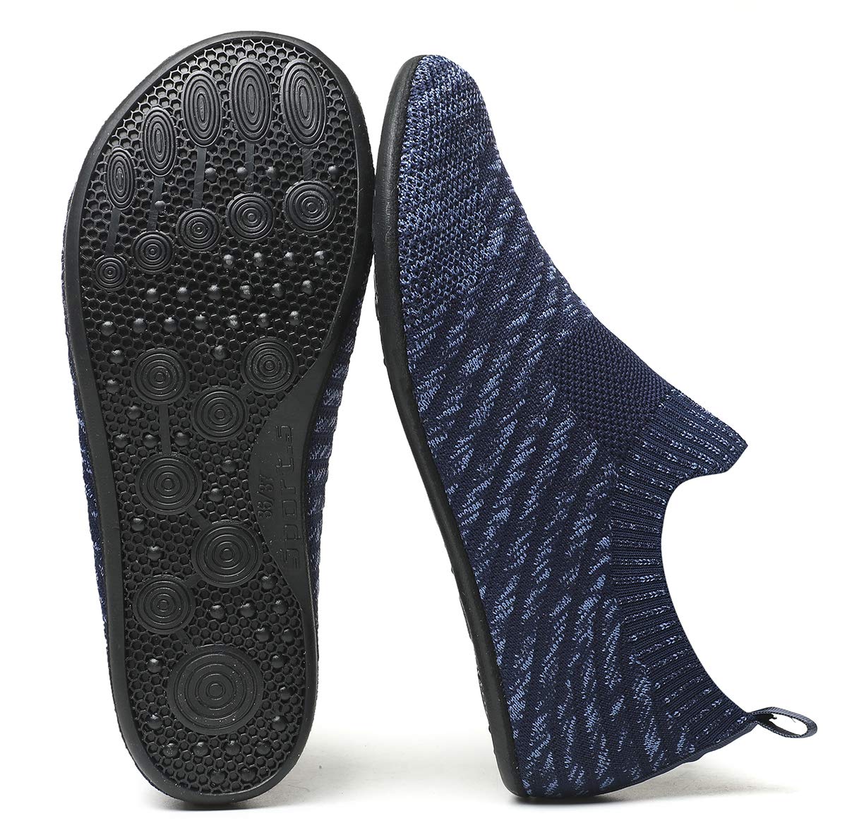 SLIPVEL Lightweight House Slippers - Non-Slip Indoor Home Yoga Shoes for Women & Men - Perfect for Relaxing at Home, Yoga Practice, and Spa Days