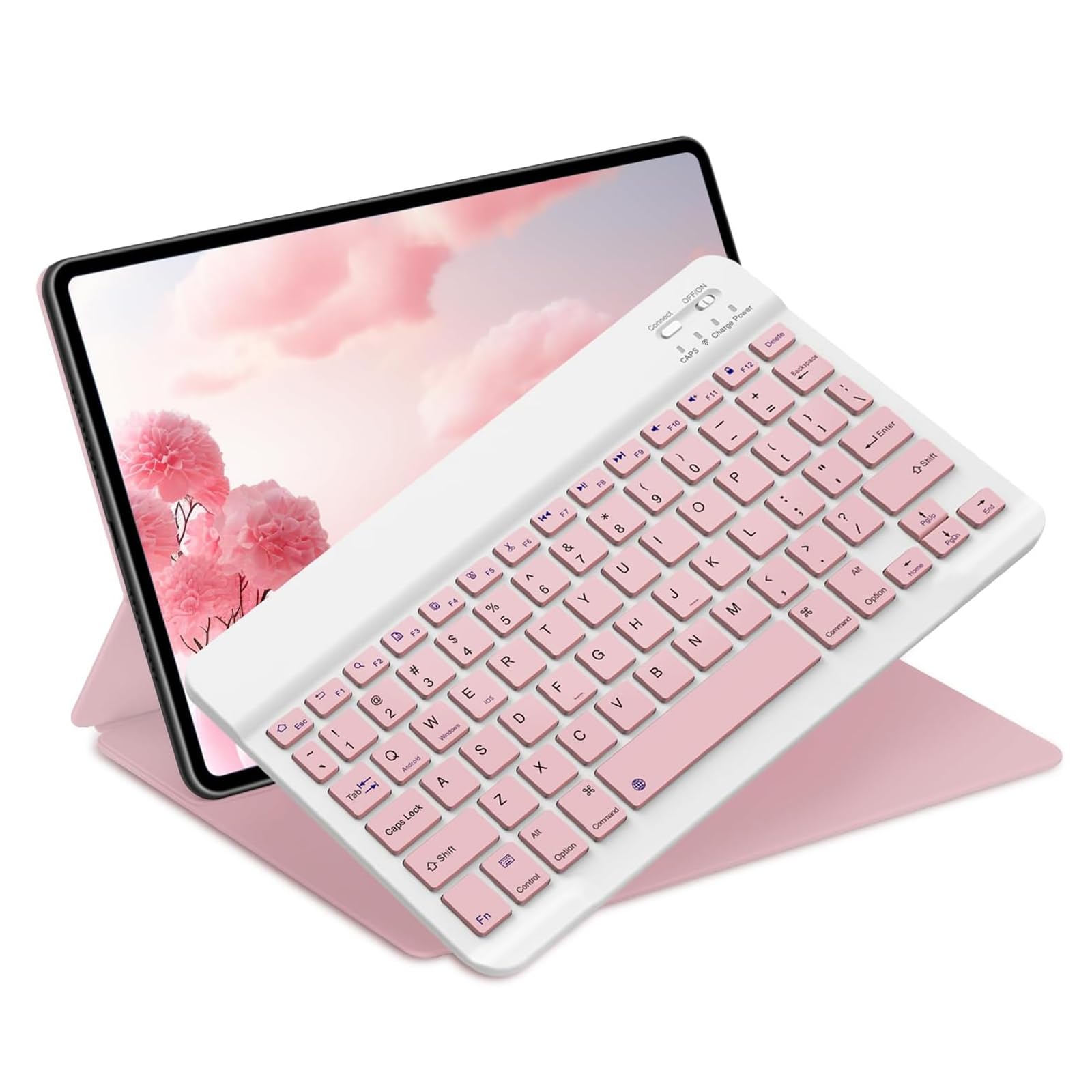 Bluetooth Keyboard for iPad 10th Gen, iPad Pro 13/12/11/10/9/8/7 inch, iPad Air 13/11th Gen, iPad Mini, Samsung & Xiaomi Tablets - Slim Wireless Portable Keyboard with Stand | Perfect for Travel, Office & Home Use