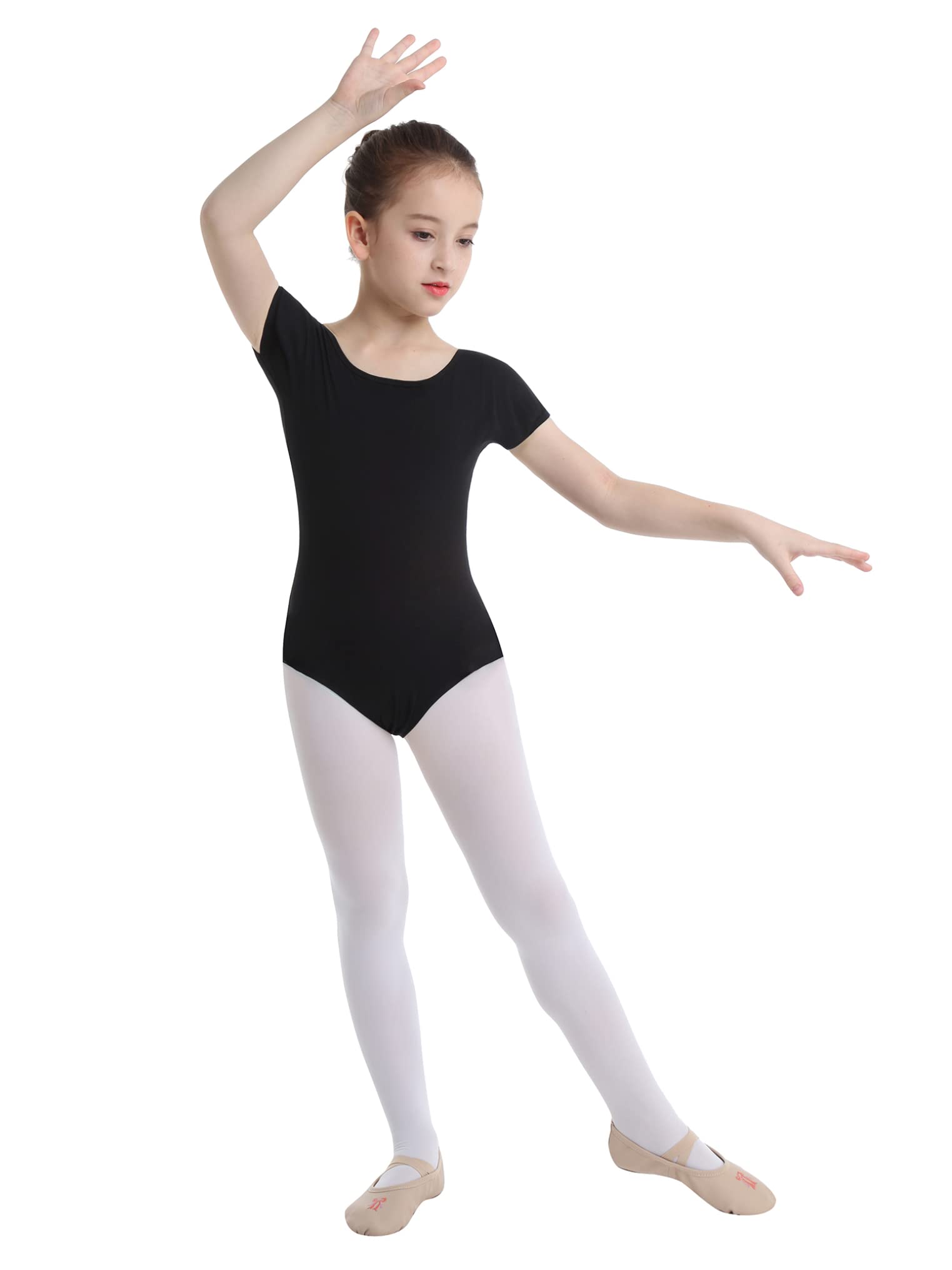 YEAHDOR Girls Ballet Leotard - Stretchy Dance Bodysuit for Kids Gymnastics & Ballet Performance - Perfect for Dance Class, Recitals & Ballet Practice