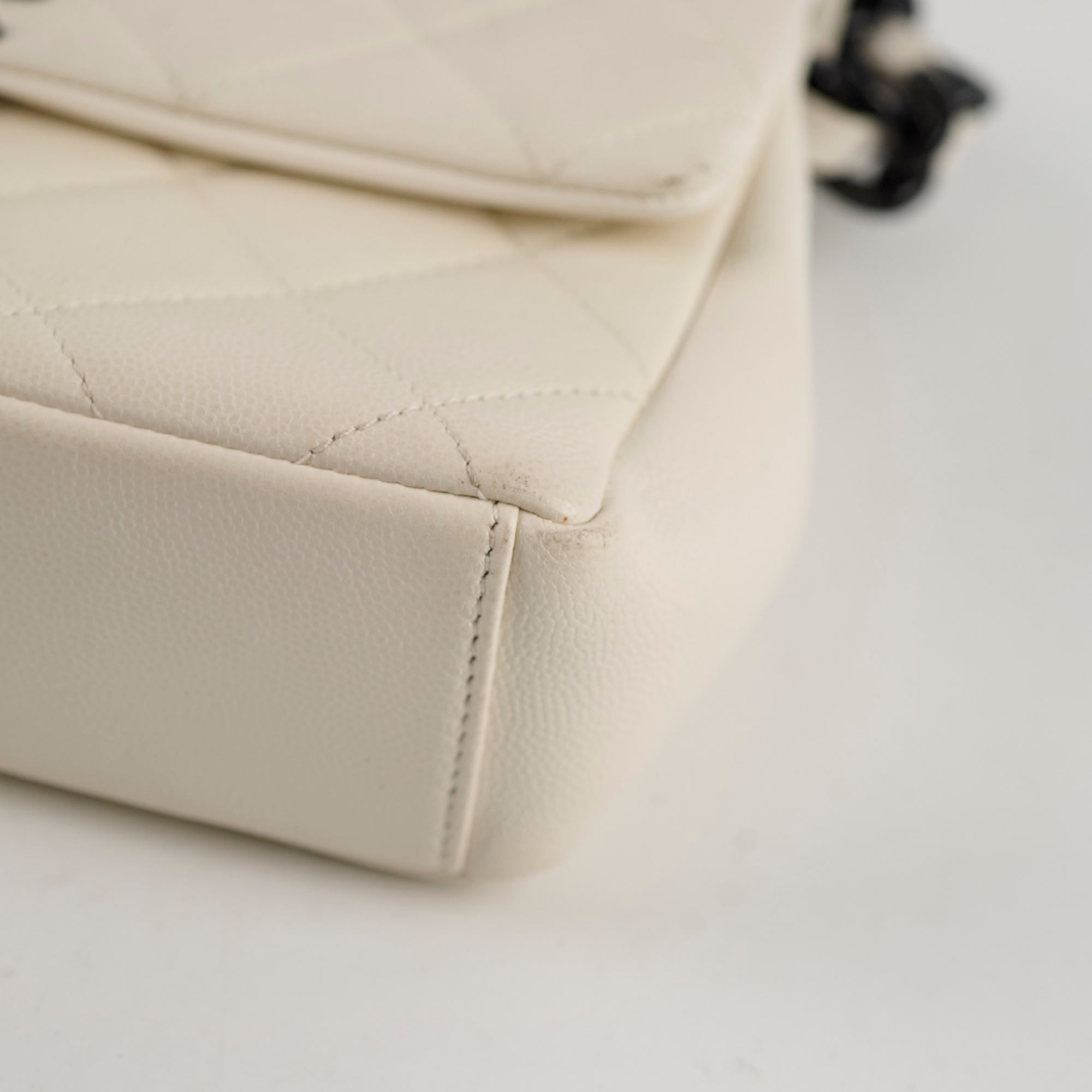 Chanel Caviar Leather Everything Flap Bag White 31 Series - Luxury Handbag for Women, Perfect for Parties, Weddings & Everyday Elegance