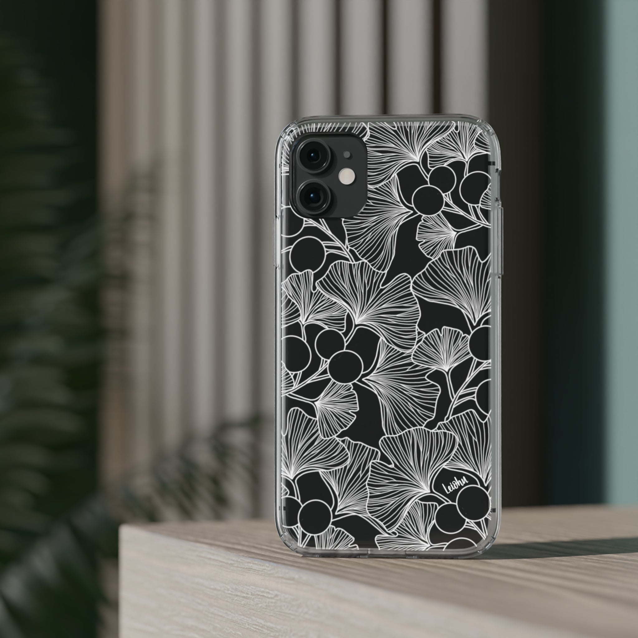 Premium Gingko Clear Phone Case - Slim Protective Cover for iPhone & Samsung - Perfect for Everyday Use, Travel & Outdoor Activities