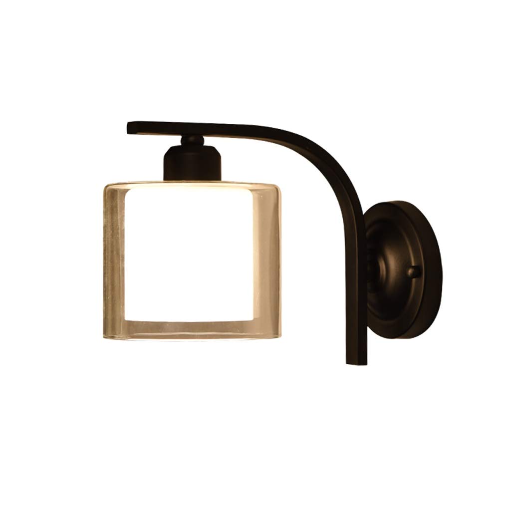 Modern Minimalist Wall Sconce - Black LED Wall Mounted Light Fixture for Living Room, Bedroom & TV Background - Dimmable Bedside Lamp for Home Decor, Reading & Ambient Lighting