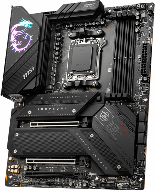 MSI MPG X670E CARBON WIFI Gaming Motherboard - AMD AM5 Socket, DDR5, PCIe 5.0, Wi-Fi 6E - Perfect for High-Performance PC Builds & Gaming Rigs