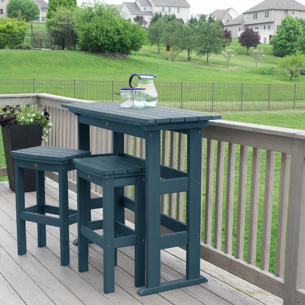 Lehigh 3-Piece Bar Height Balcony Patio Set - Outdoor Bistro Furniture for Small Spaces, Balconies & Decks