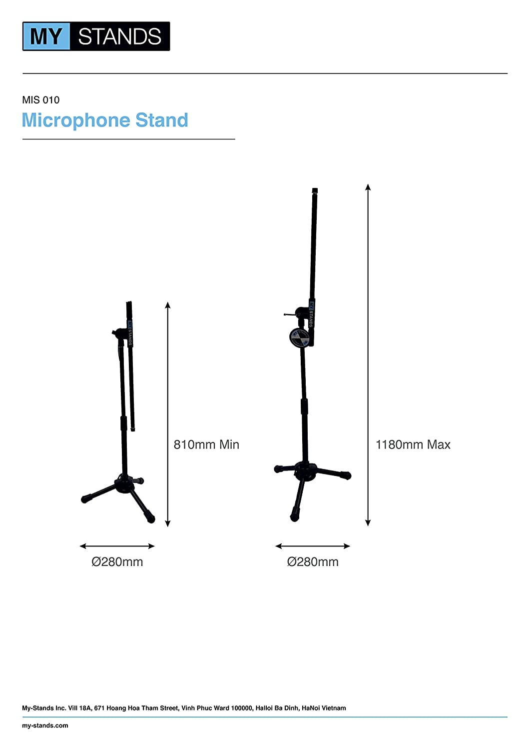 MY STANDS MIS 010 - Premium Phone Stand Holder for Desk, Compatible with iPhone 14/13/12 Pro Max & Samsung Galaxy - Perfect for Home Office, Video Calls, and Hands-Free Viewing