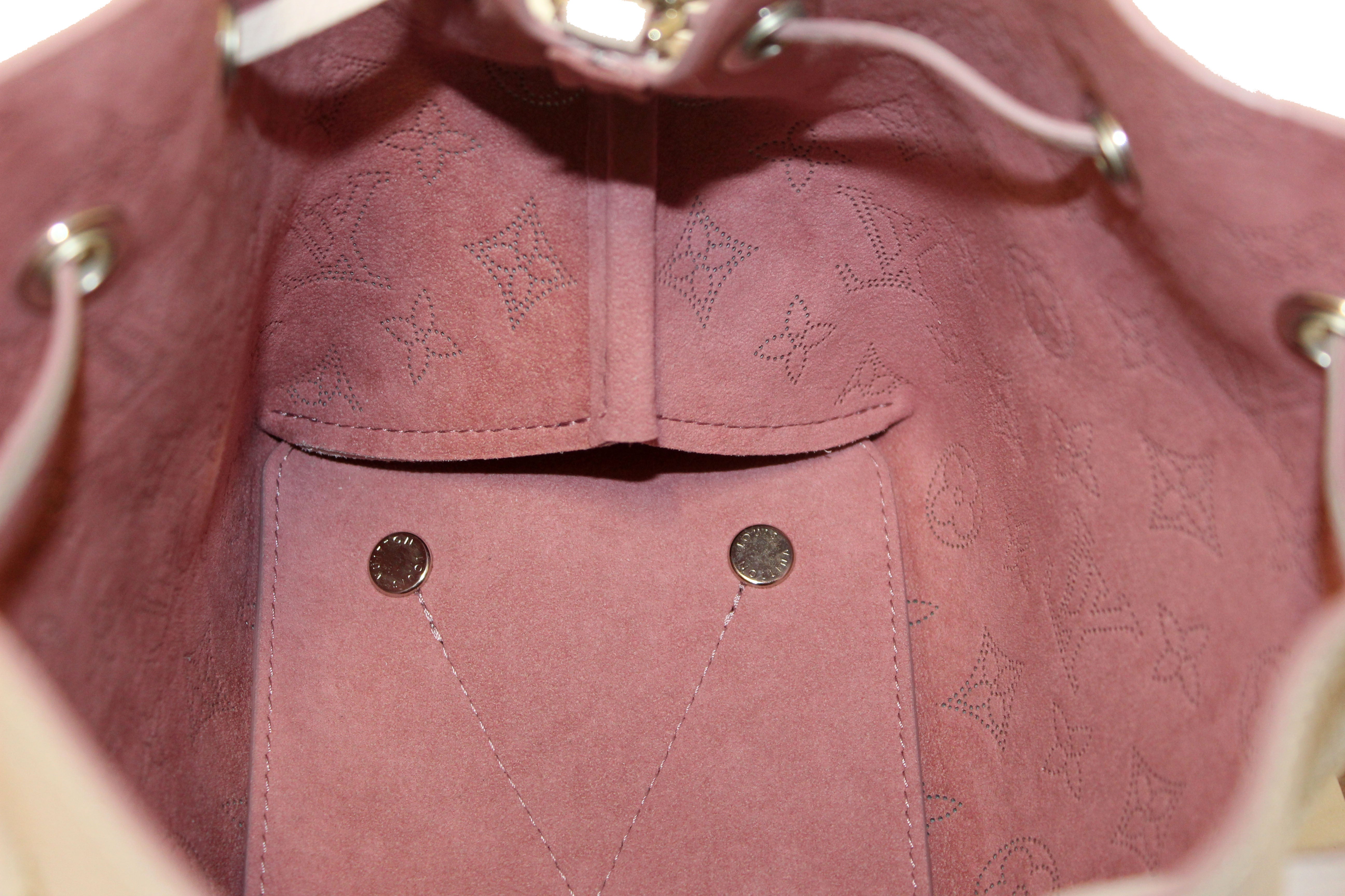 Authentic Louis Vuitton Pink & White Ombre Monogram Mahina Leather Bella Tote Bag - Luxury Designer Handbag for Women, Perfect for Work, Travel & Everyday Use