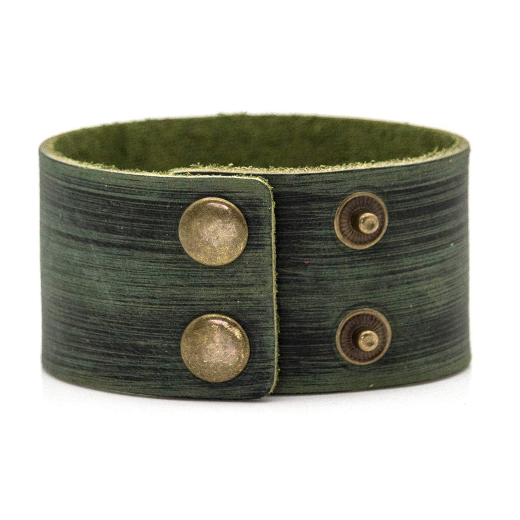 Punk Rock Wide Faux Leather Wristband - Retro Adjustable Snap Bracelet Arm Band Cuff - Perfect for Concerts, Festivals & Gothic Fashion