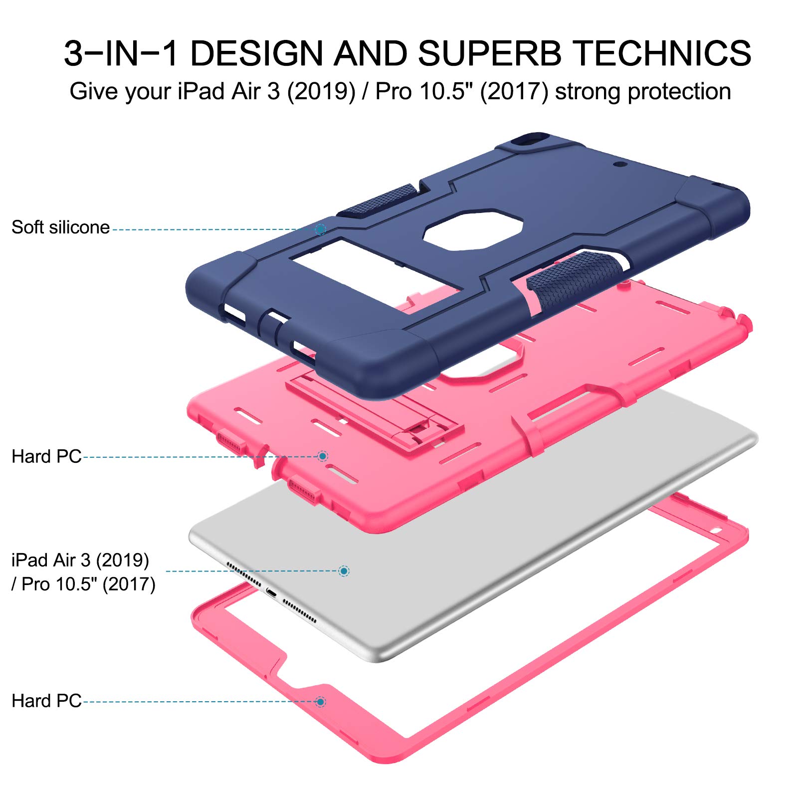 Heavy Duty Shockproof iPad Air 3 (2019) & iPad Pro 10.5