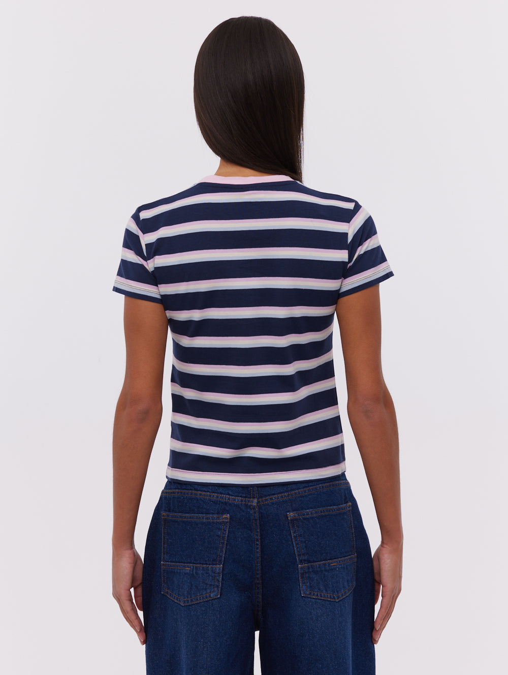 Hollier Striped T-Shirt for Men & Women - Soft Cotton Casual Tee - Perfect for Everyday Wear, Outings & Layering