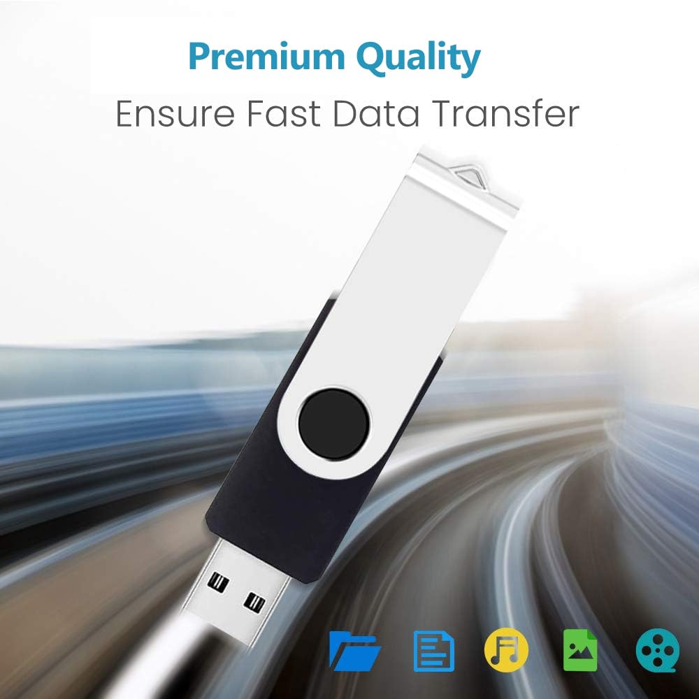 ABLAZE 1GB USB 2.0 Flash Drives 20-Pack with Lanyards - Bulk Storage for Office & School