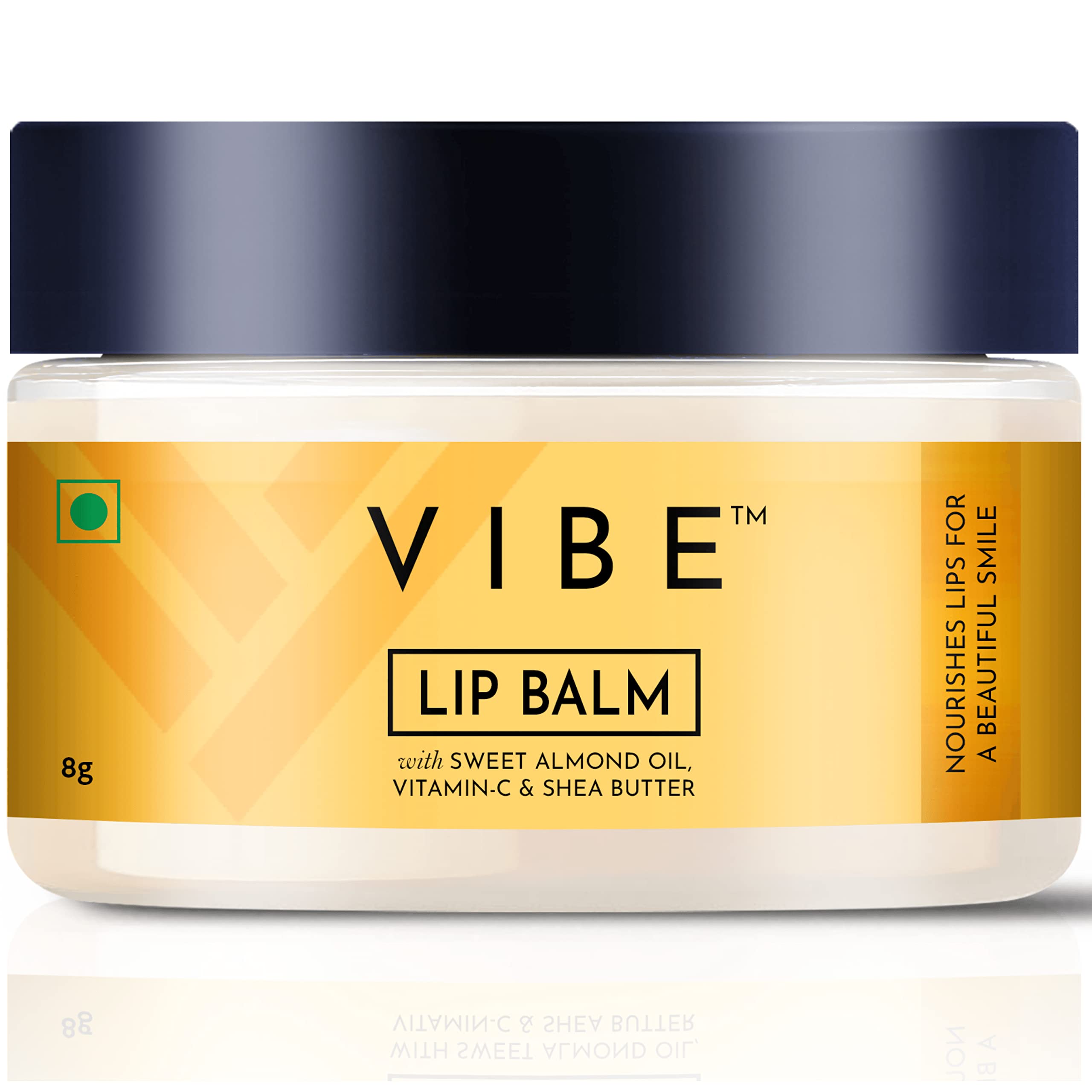VIBE Vitamin C Oatmeal & Green Tea Facial Cleanser 100ml - Brightening, Tan Removal & Skin Glow | Almond Lip Balm 8g for Dry, Chapped Lips - Unisex Skincare Set | Perfect for Daily Face Wash Routine & Lip Care
