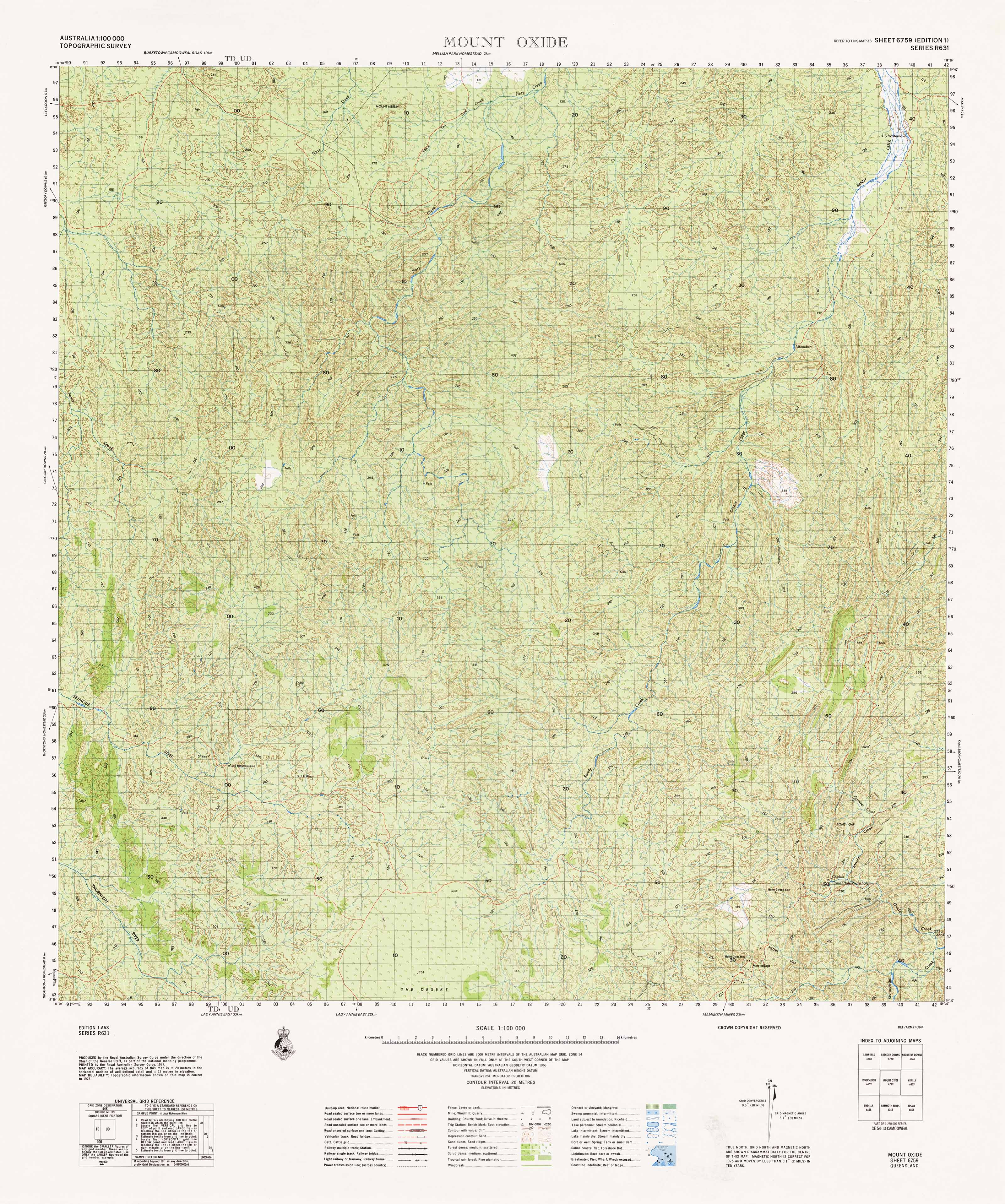 6759 Mount Oxide 1:100,000 Scale Topographic Map - Hiking, Camping & Outdoor Adventure Navigation for US National Parks