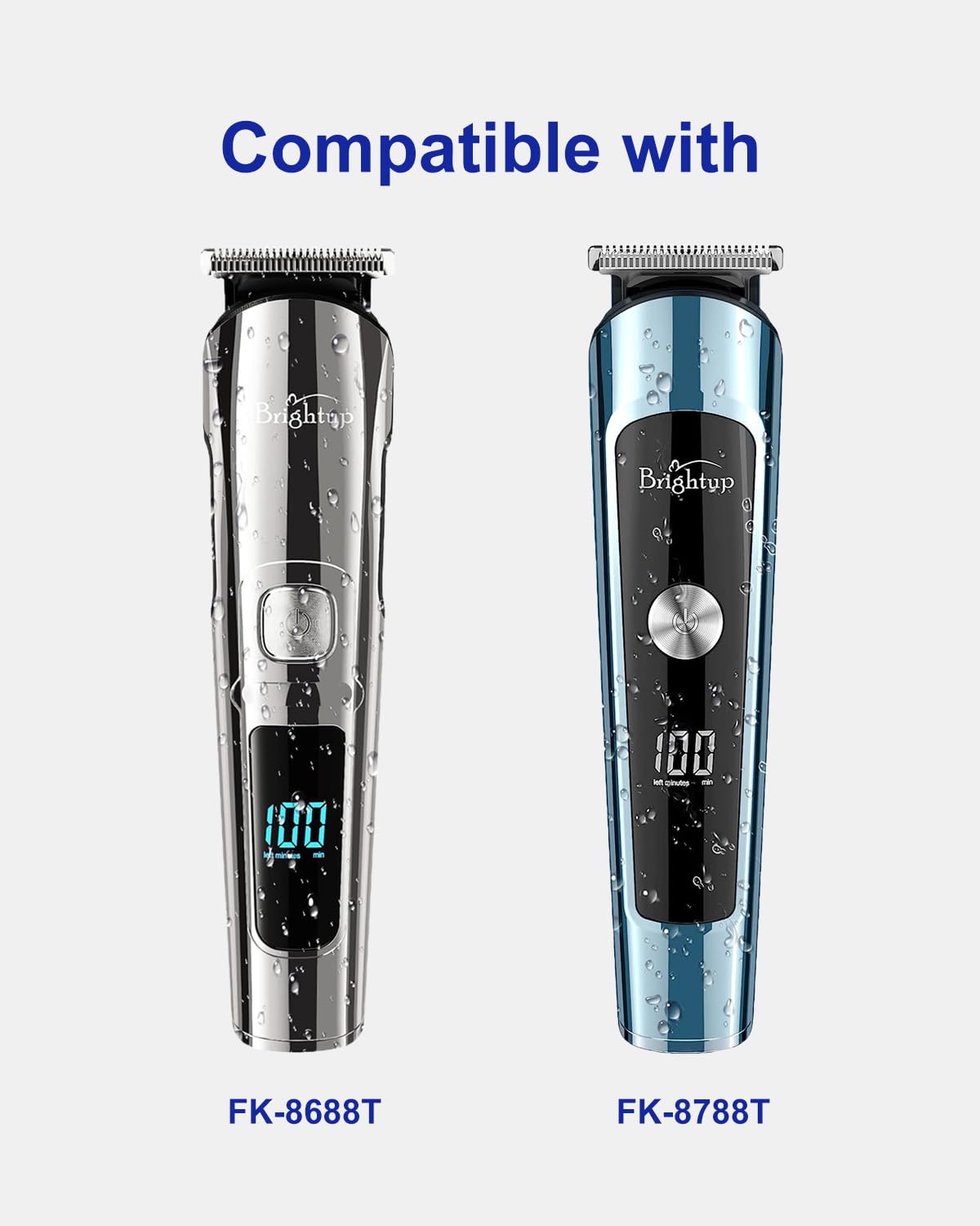 Brightup Beard Trimmer Charger - USB Cable & Brush for FK-8688T - Home & Travel Use
