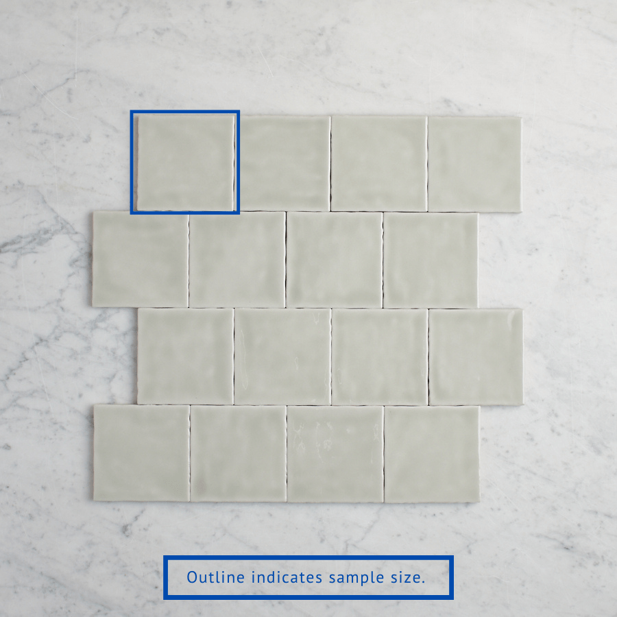 Premium Newport Gloss Sage Green 4x4 Ceramic Tile - Perfect for Kitchen Backsplash, Bathroom Walls & Flooring