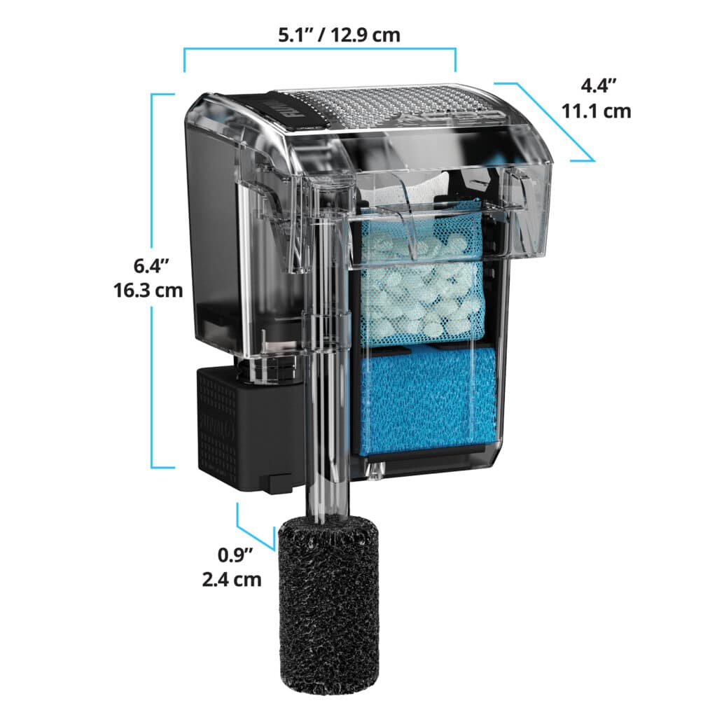 Fluval Aquaclear Hang on Back Filter AC20 - 100 GPH (379L/h) for 5-20 Gallon Aquariums (18-76L) - Ideal for Freshwater & Saltwater Fish Tanks, Quiet & Efficient Filtration System