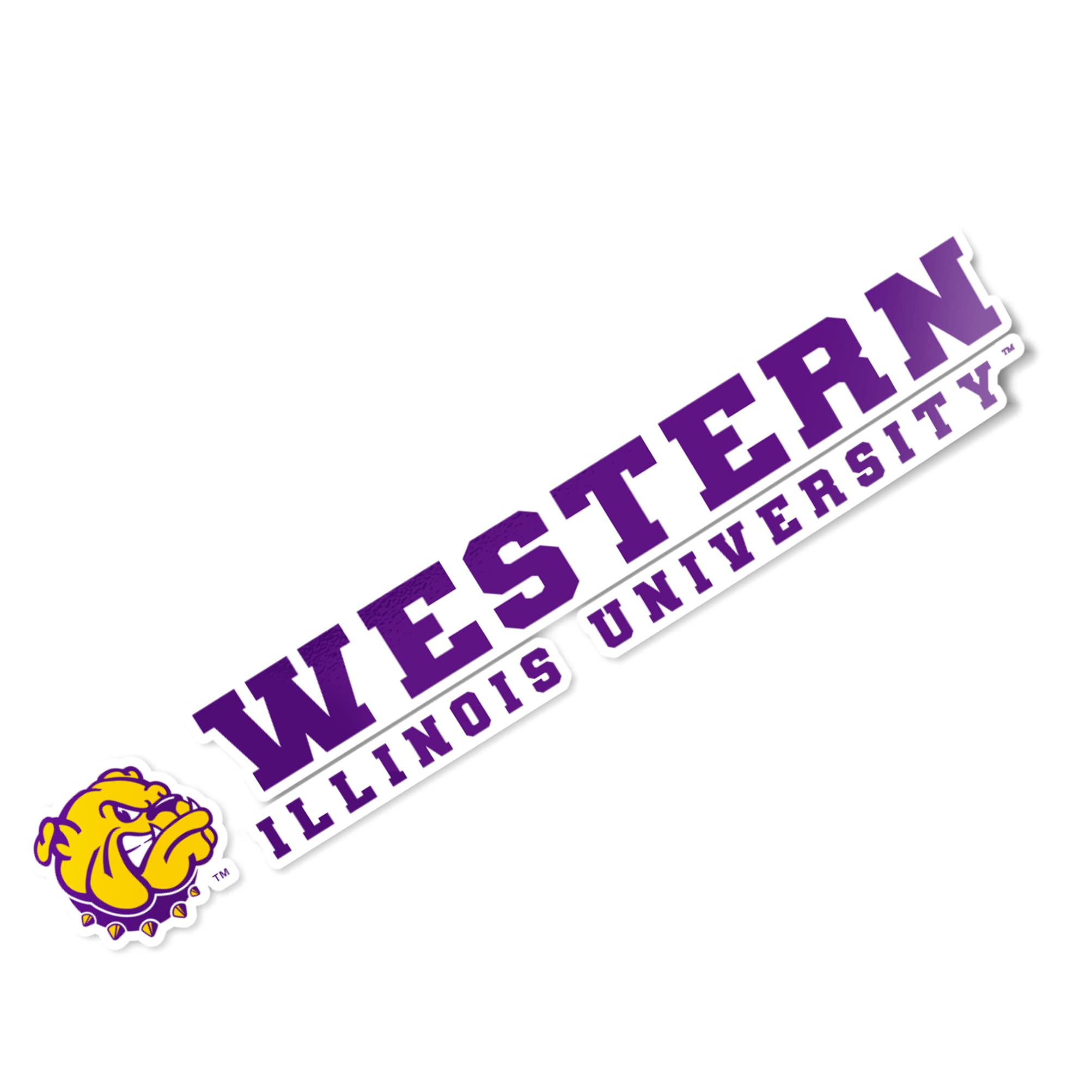 Western Illinois University Logo Vinyl Decal Sticker - 8 Inch Durable Waterproof Sticker for Laptop, Water Bottle, Car, Scrapbook - Perfect for School Spirit, Alumni Pride & College Decor