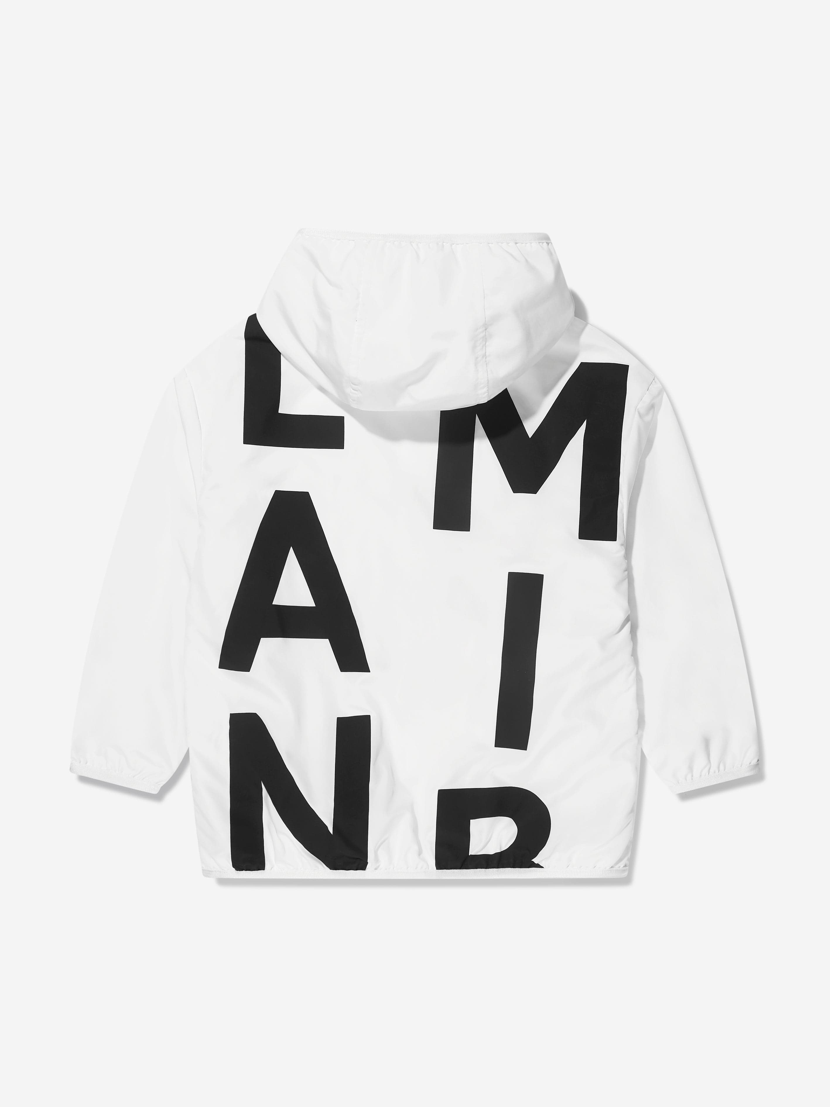 Balmain Boys Logo Print Hooded Jacket - White Cotton Pullover for Kids | Stylish Streetwear & Casual Outfit for School, Playdates & Everyday Wear