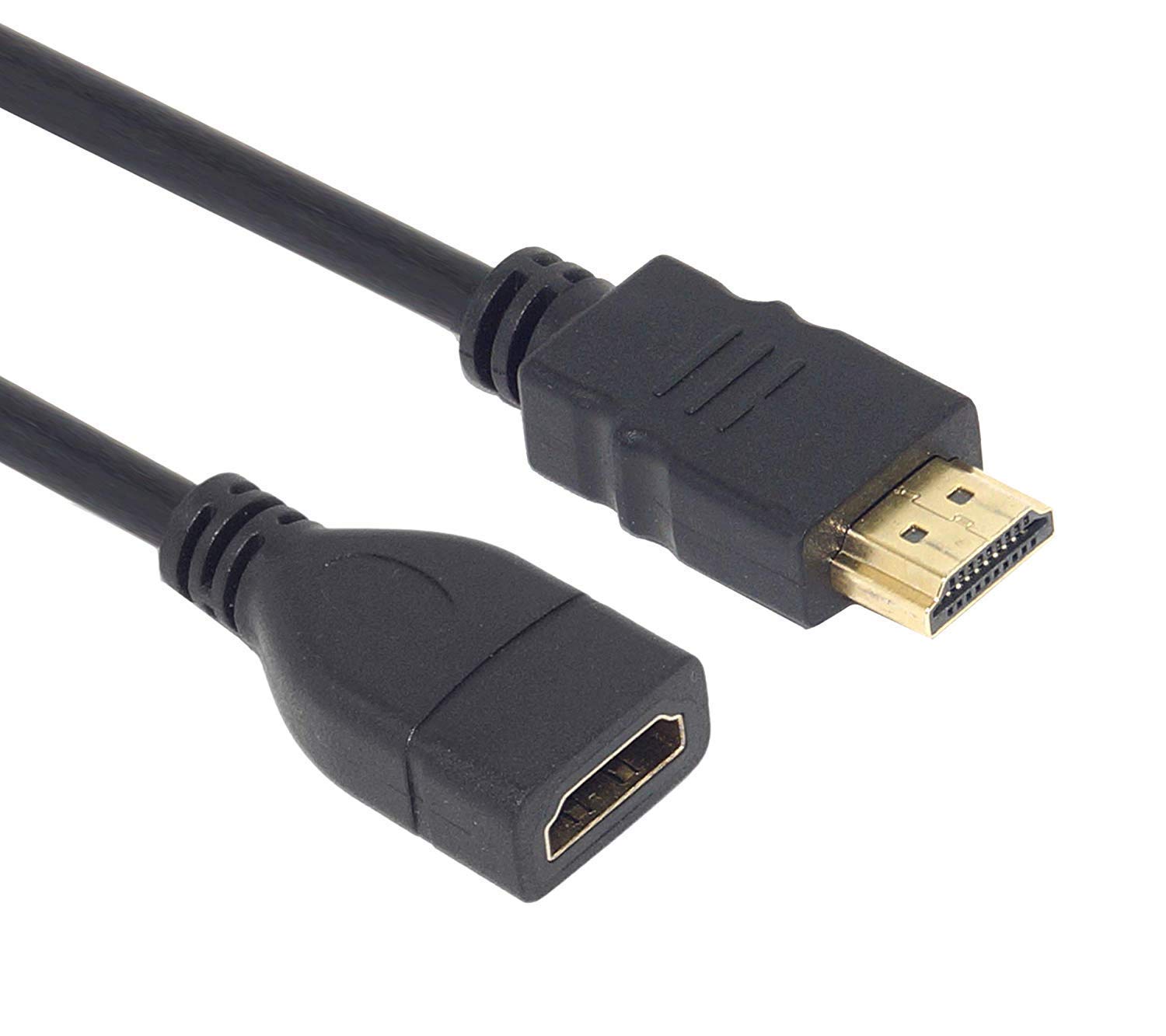Diktmark 1.5M High Speed Gold Plated HDMI Male to Female Extension Cable - 4K 60Hz, Ethernet, ARC - Compatible with Fire TV Stick, PS3/PS4, Laptop, PC, Monitor - Perfect for Home Theater, Gaming & Office Setup