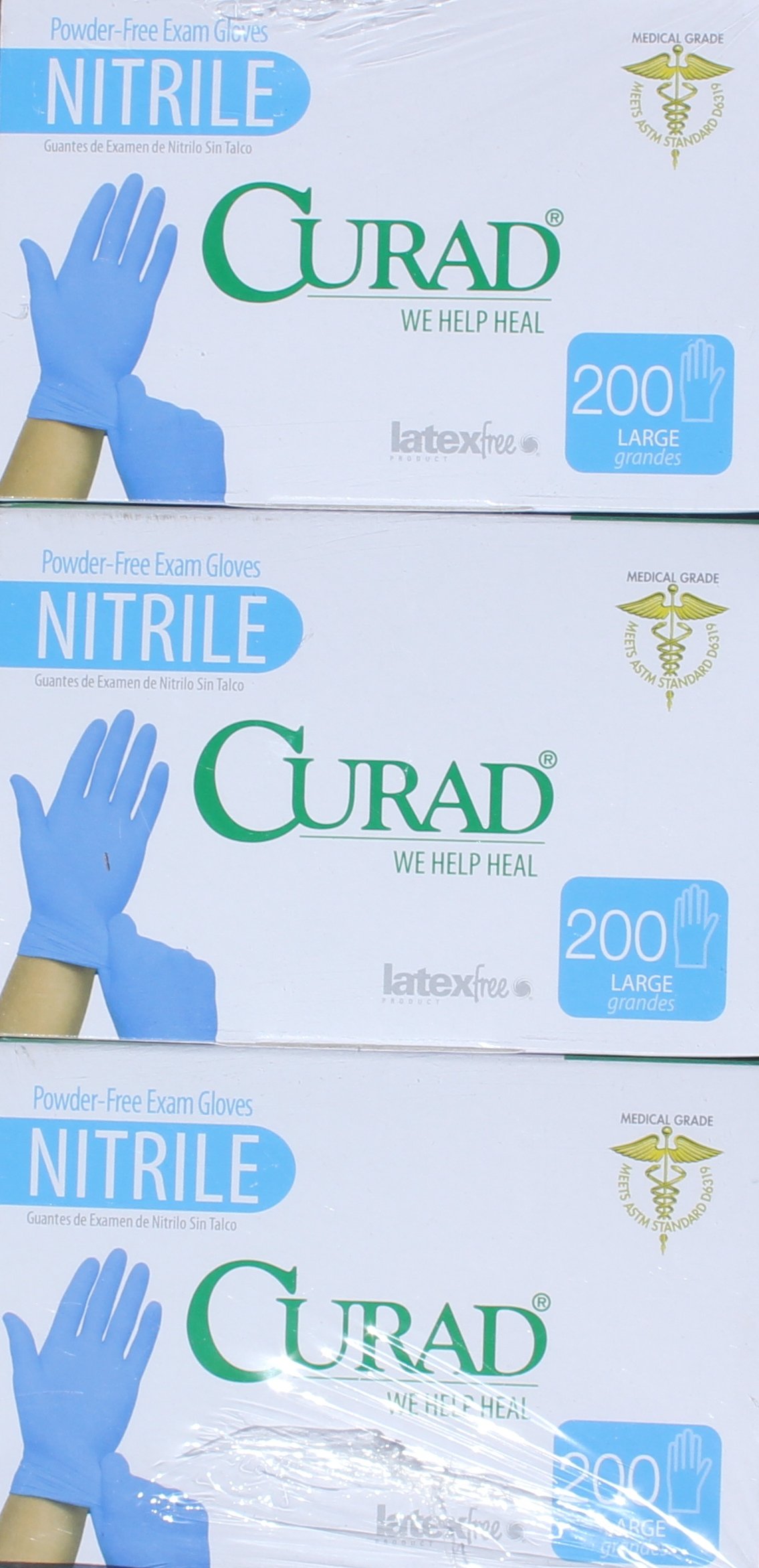 Premium Powder-Free Nitrile Exam Gloves - Latex-Free, Medical Grade, 600 Count (Large) - Ideal for Healthcare, Tattoo, Cleaning & Food Handling