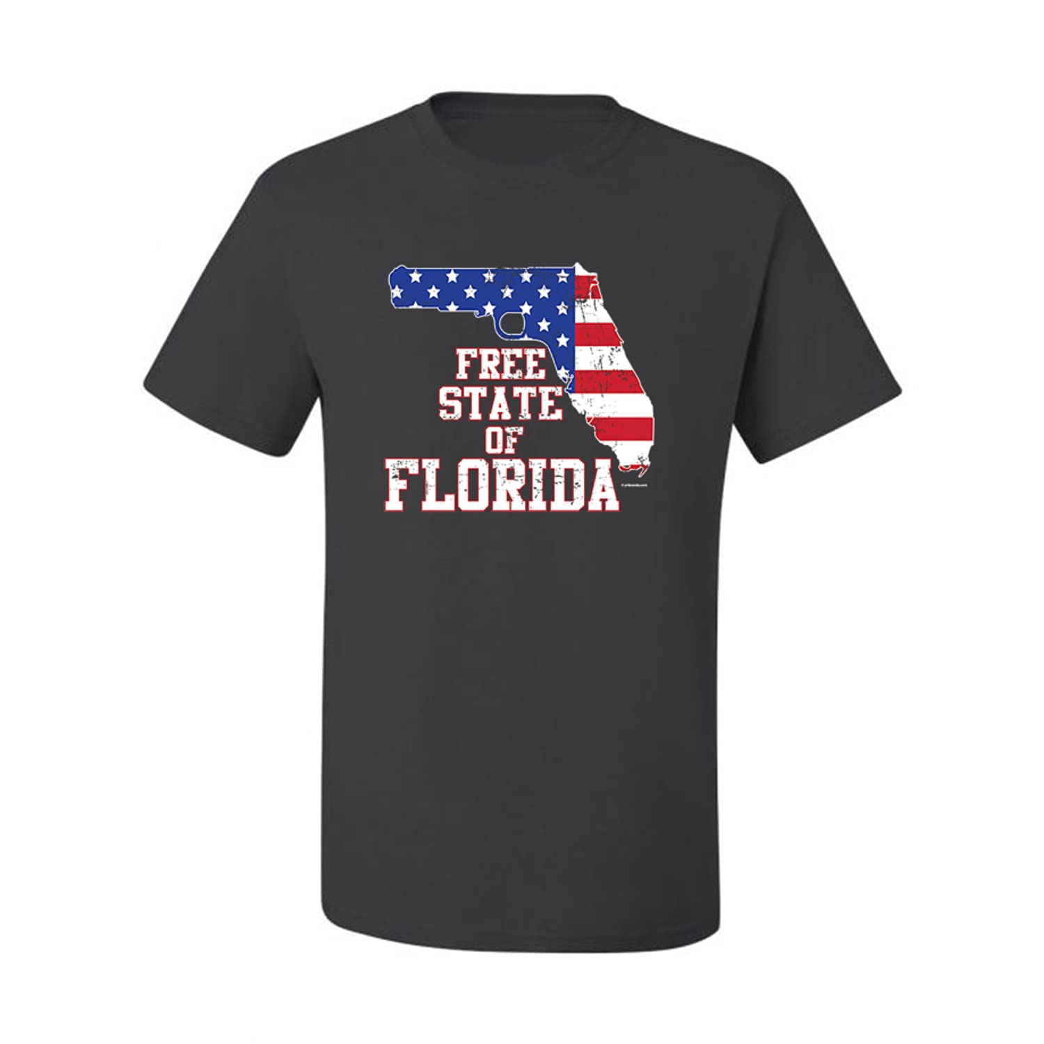 Wild Bobby American Flag & Florida Map Graphic T-Shirt - Patriotic Men's Tee for 4th of July, Veterans Day & Outdoor Activities