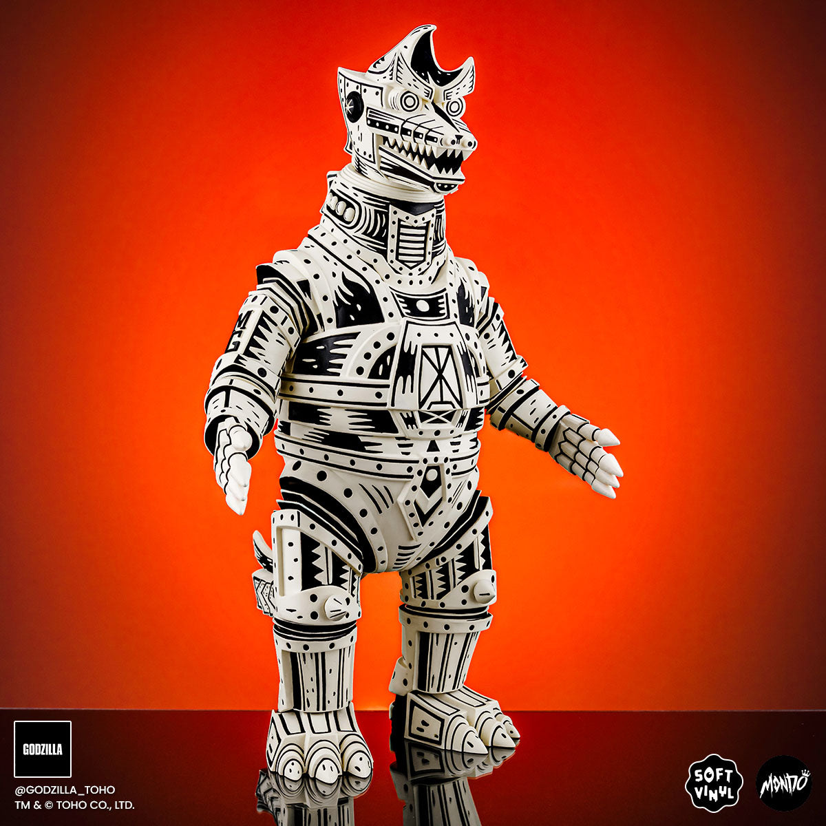 Mechagodzilla Vinyl Designer Figure by Attack Peter - Linocut Variant Timed Edition Collectible Toy | Perfect for Anime Fans, Godzilla Collectors & Home Decor | Great Gift for Birthday, Christmas & Display Shelf