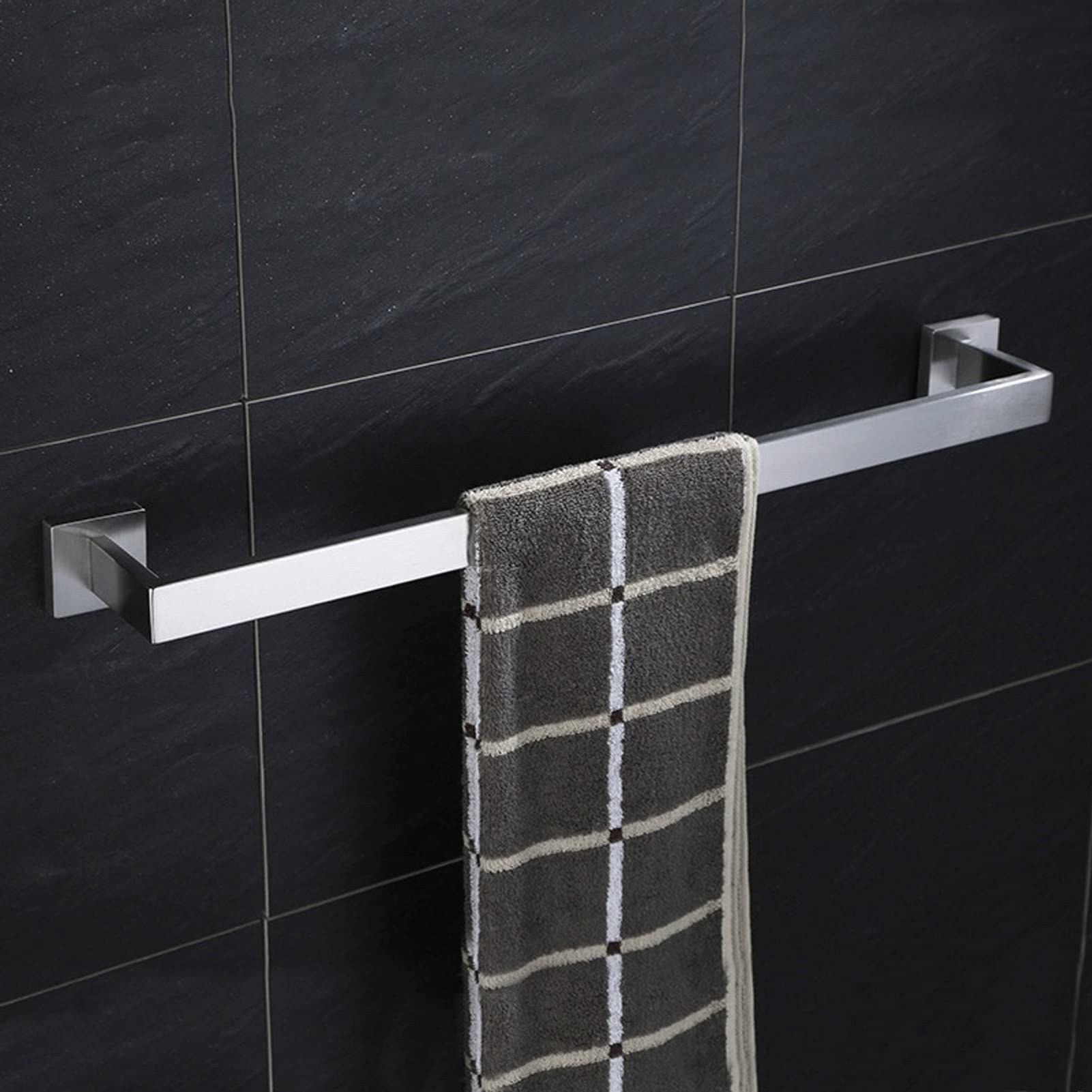 Stainless Steel Wall-Mounted Towel Rack - 50/60CM Kitchen & Bathroom Storage Organizer - Mirror Chrome Finish - Perfect for Home, Hotel & Spa Use