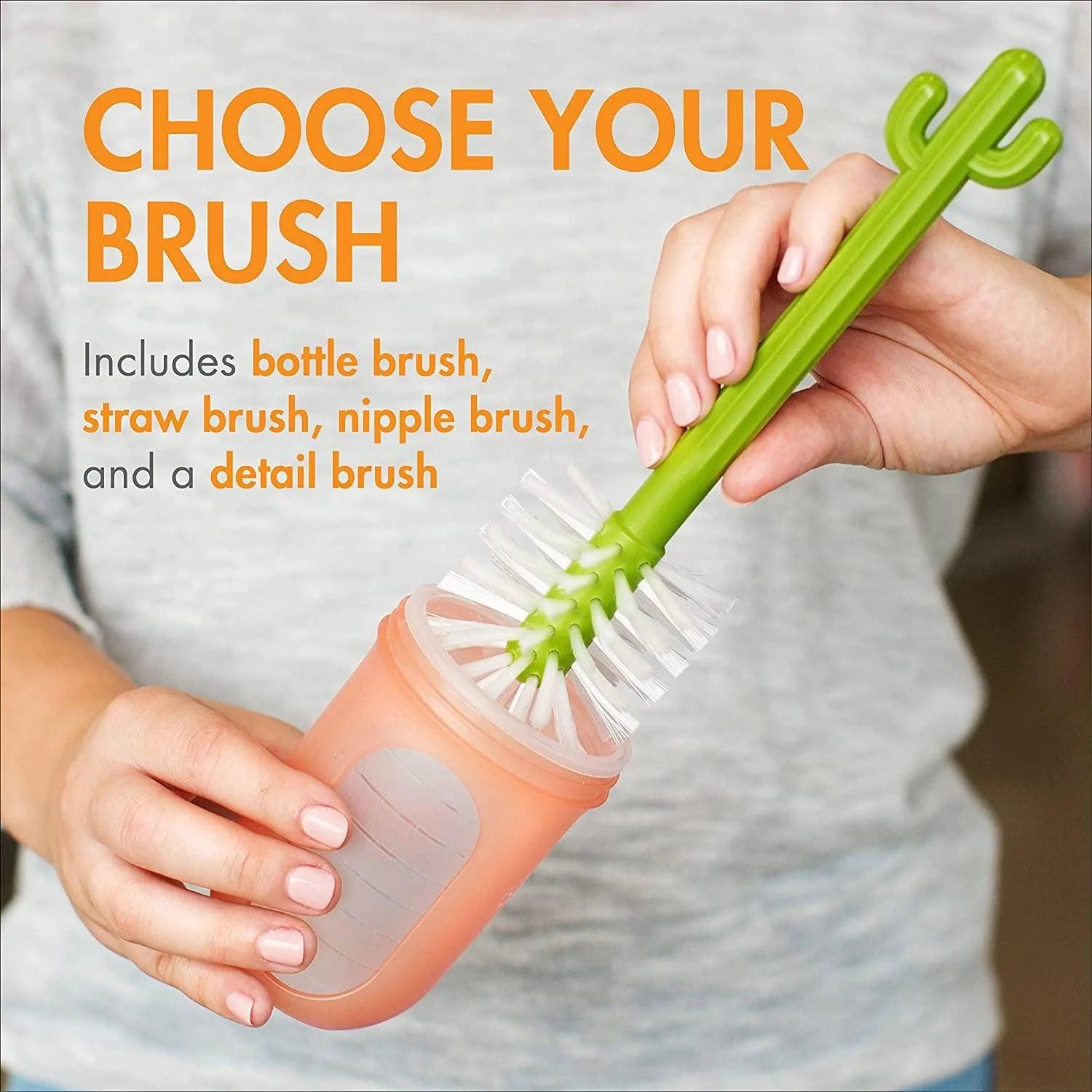 Boon Cacti Baby Bottle Cleaning Brush Replacement - Durable & Safe for Infant Bottles, Sippy Cups, and Breast Pump Parts - Perfect for Newborn Feeding Essentials