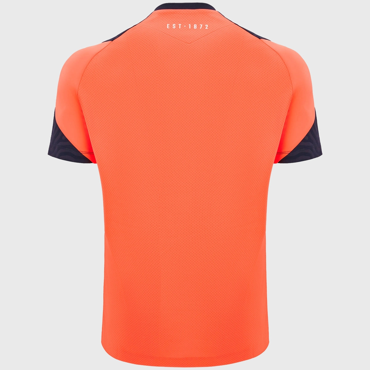 Edinburgh Rugby Macron Polyester T-Shirt for Men - Coral Pink - Breathable & Lightweight - Perfect for Rugby Matches, Training, and Casual Wear