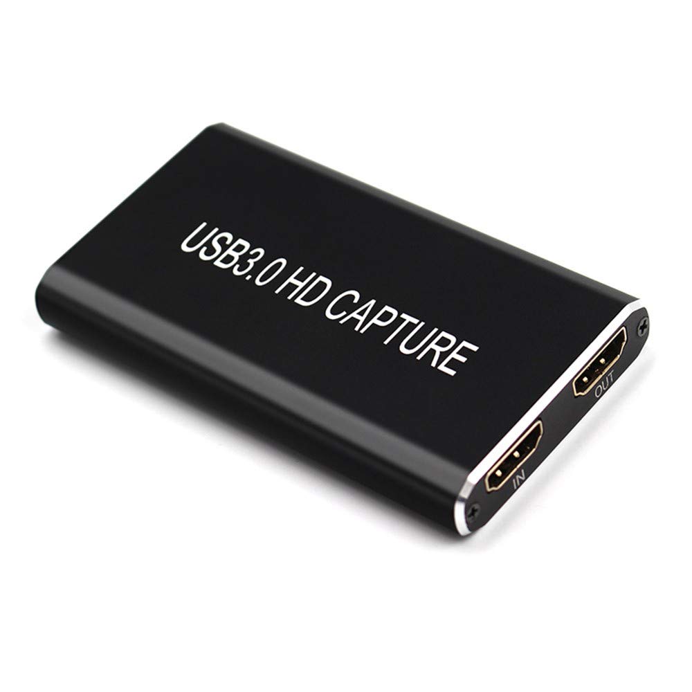 HD Video Capture Card USB 3.0 & Type-C - 1080P Game Recorder for PC, PS4, TV | Live Streaming & Game Recording Device for Gamers & Content Creators