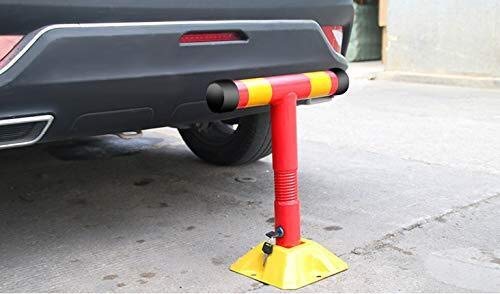 Heavy Duty Folding Parking Barrier Lock - Anti-Theft Car Parking Latch for Garage, Driveway & Parking Spaces - Durable Parking Bollard with Pressure Resistance (Perfect for Home, Office & Commercial Use)