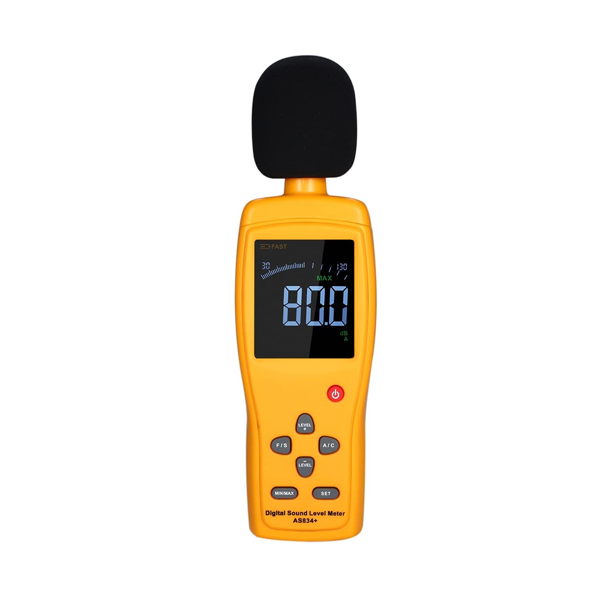 WDBBY Digital LCD Sound Level Meter - 30-130dB Noise Volume Measuring Device with Decibel Monitoring for Home, Office, and Industrial Use - Perfect for Workplace Safety, Soundproofing Testing, and Environmental Noise Control