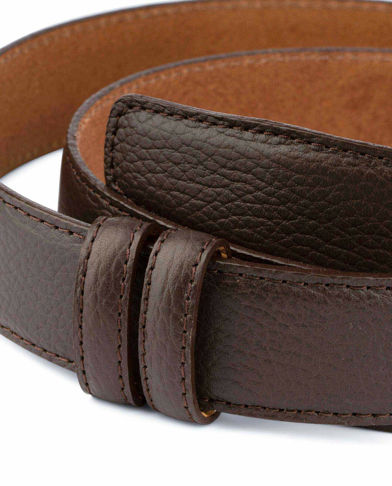 Montblanc Replacement Belt Strap for Men - 35mm Genuine Brown Leather - Perfect for Business, Casual & Formal Wear