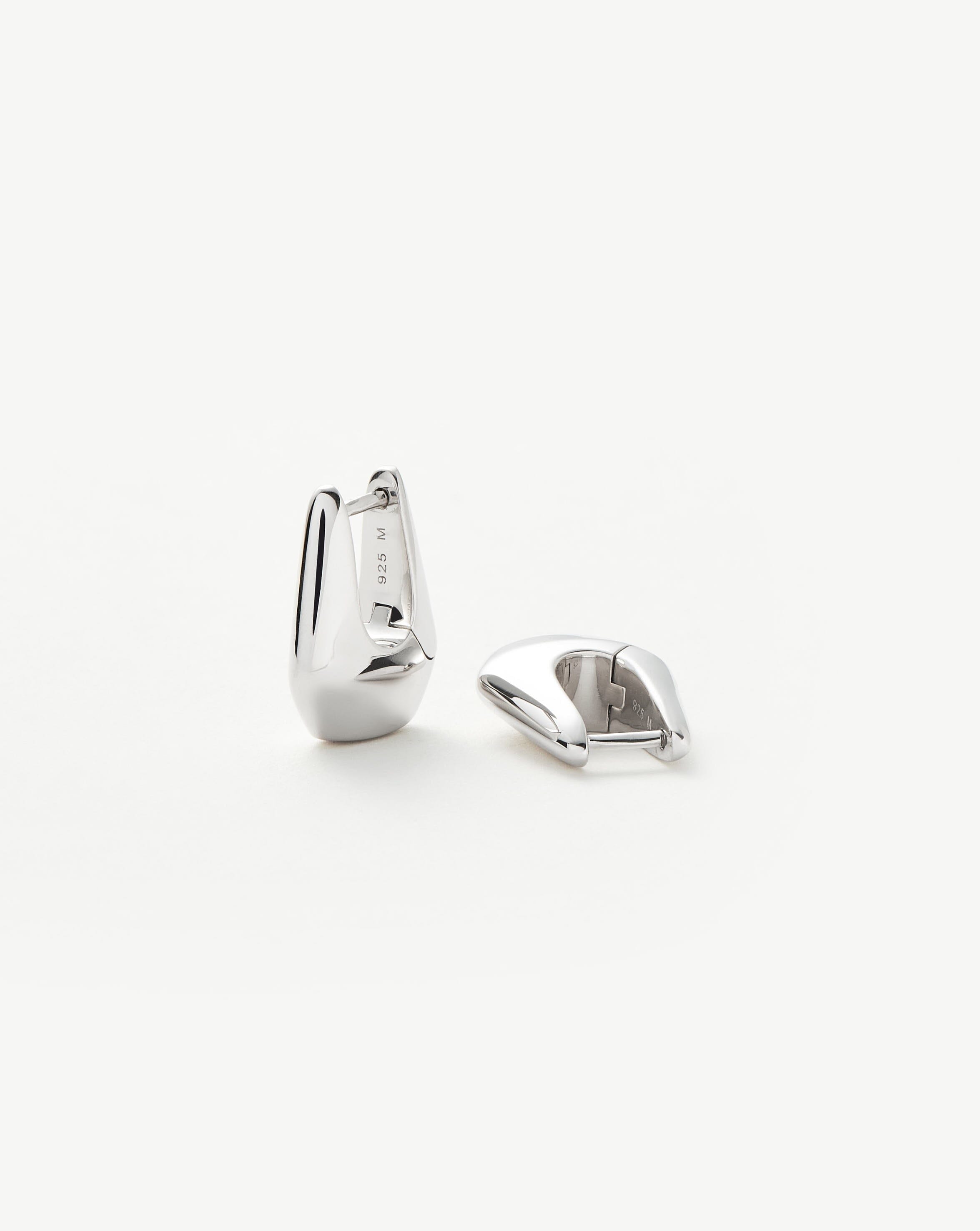Lucy Williams Arco Small Hoop Earrings - Sterling Silver Minimalist Dainty Hoops | Perfect for Everyday Wear, Gifts & Special Occasions