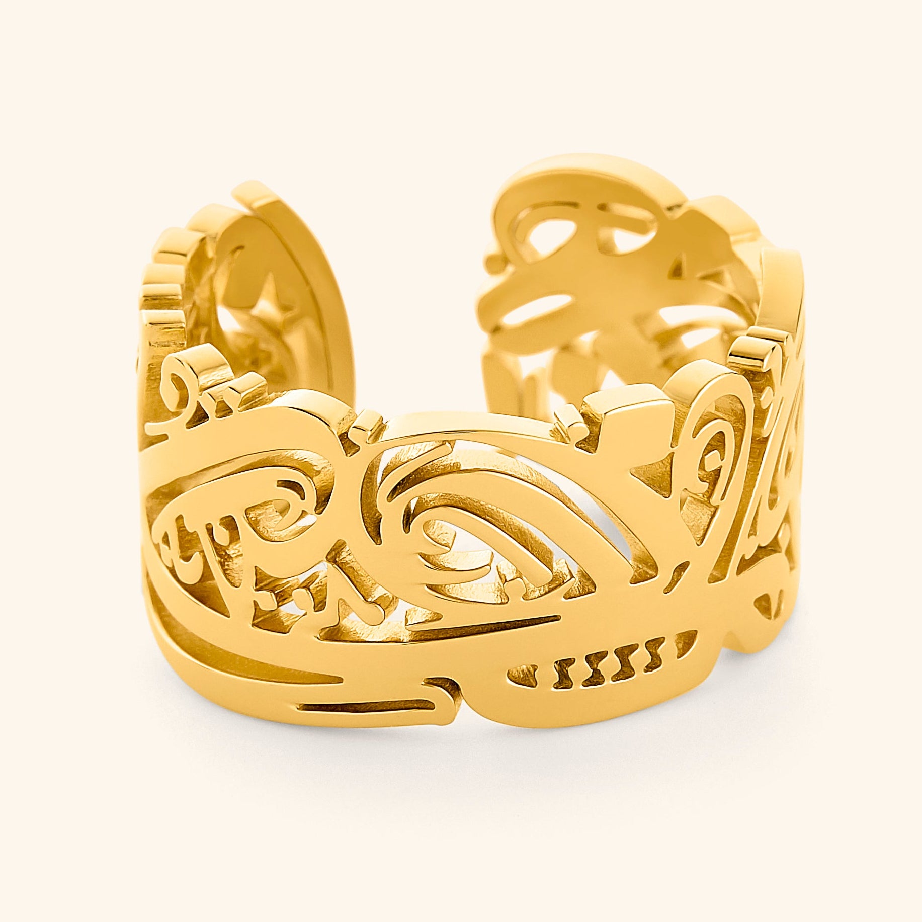 EASE Women's Ring - Minimalist Gold Plated Stackable Band for Everyday Wear | Aadil x Nominal Jewelry | Perfect for Layering, Gifting & Special Occasions