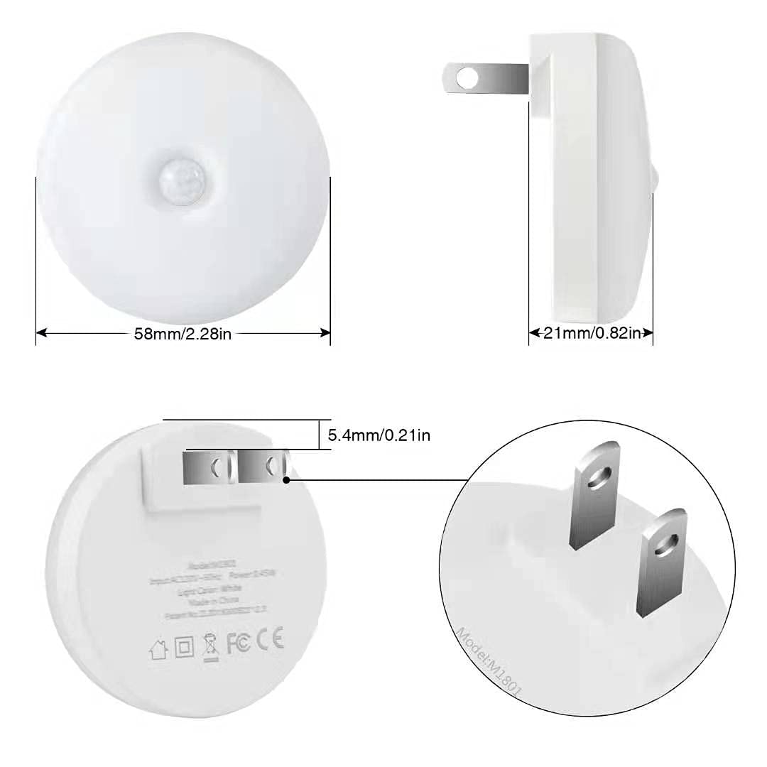 myCozyLite Motion Sensor LED Night Light Plug-in - 2 Pack, Soft Red Glow for Bedroom, Hallway & Nursery - Smart Movement Activated Nightlight for Home Safety & Convenience