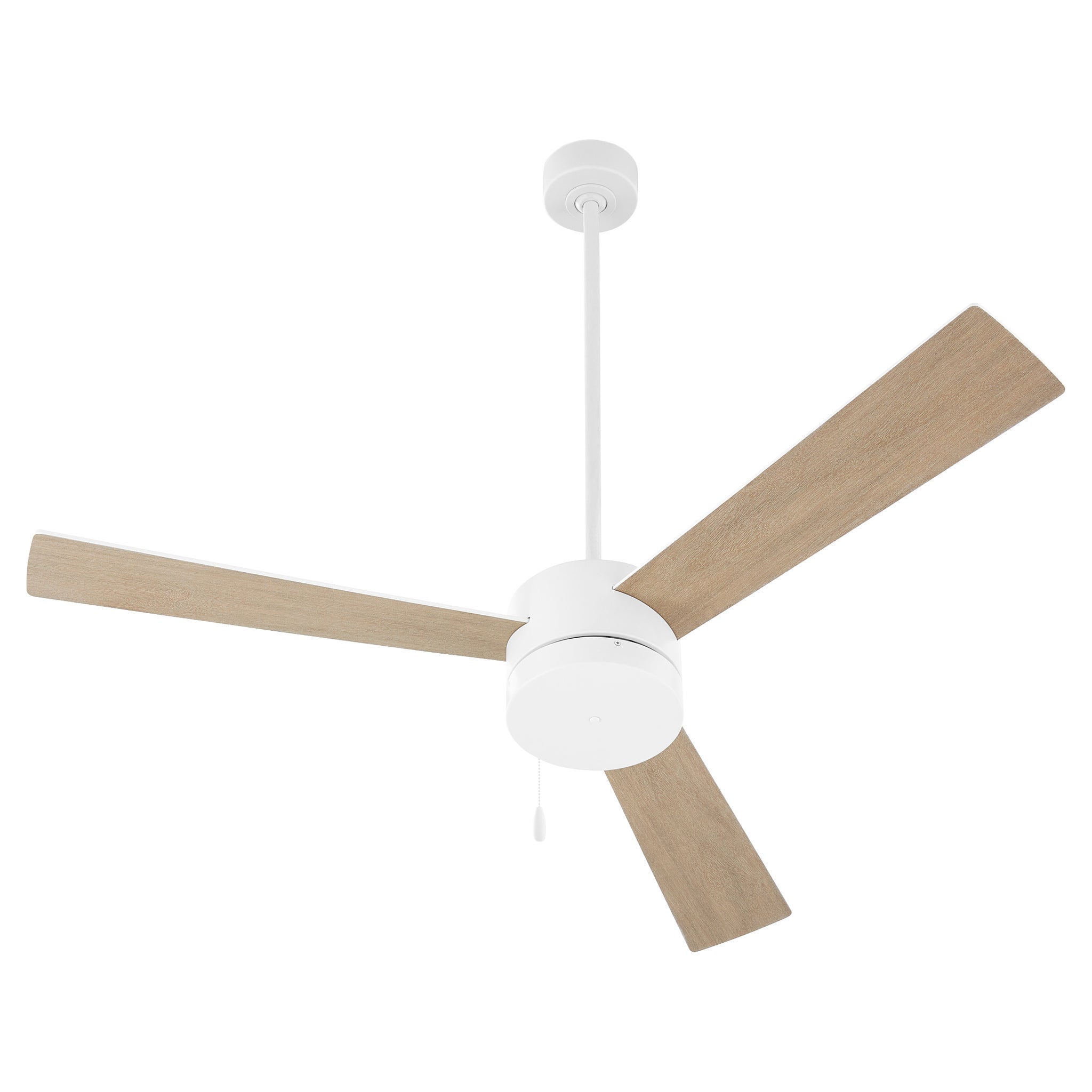 Allegro 3 52-Inch Ceiling Fan with Pull Chain, 3-Speed Reversible Motor & Optional LED Light - Black/Walnut Finish for Bedroom, Living Room, or Patio