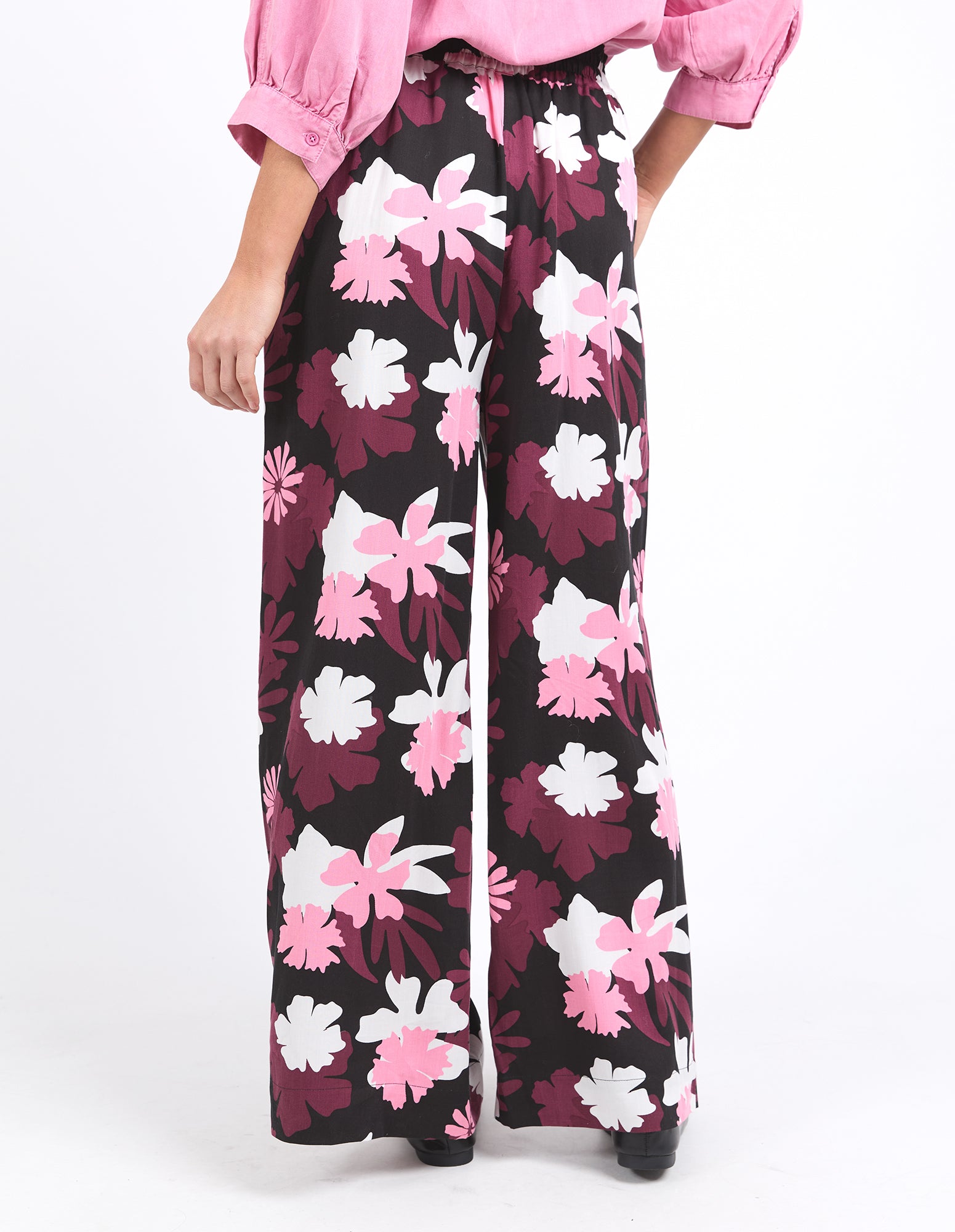 Elm Hadley Floral Print Pants - Women's Floral Trousers for Casual Wear, Office & Spring Outfits