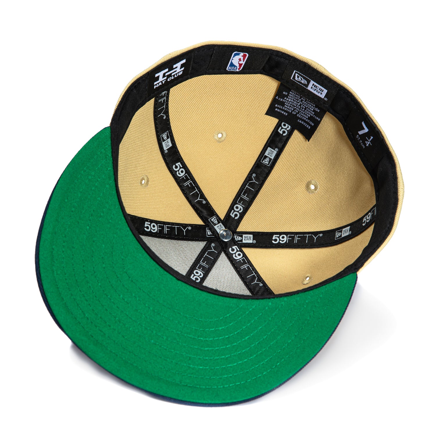 New Era 59Fifty Boston Celtics Snapback Hat - Tan, Navy & Kelly Green - Official NBA Licensed Baseball Cap for Men & Women - Perfect for Basketball Games, Streetwear & Sports Fan Fashion