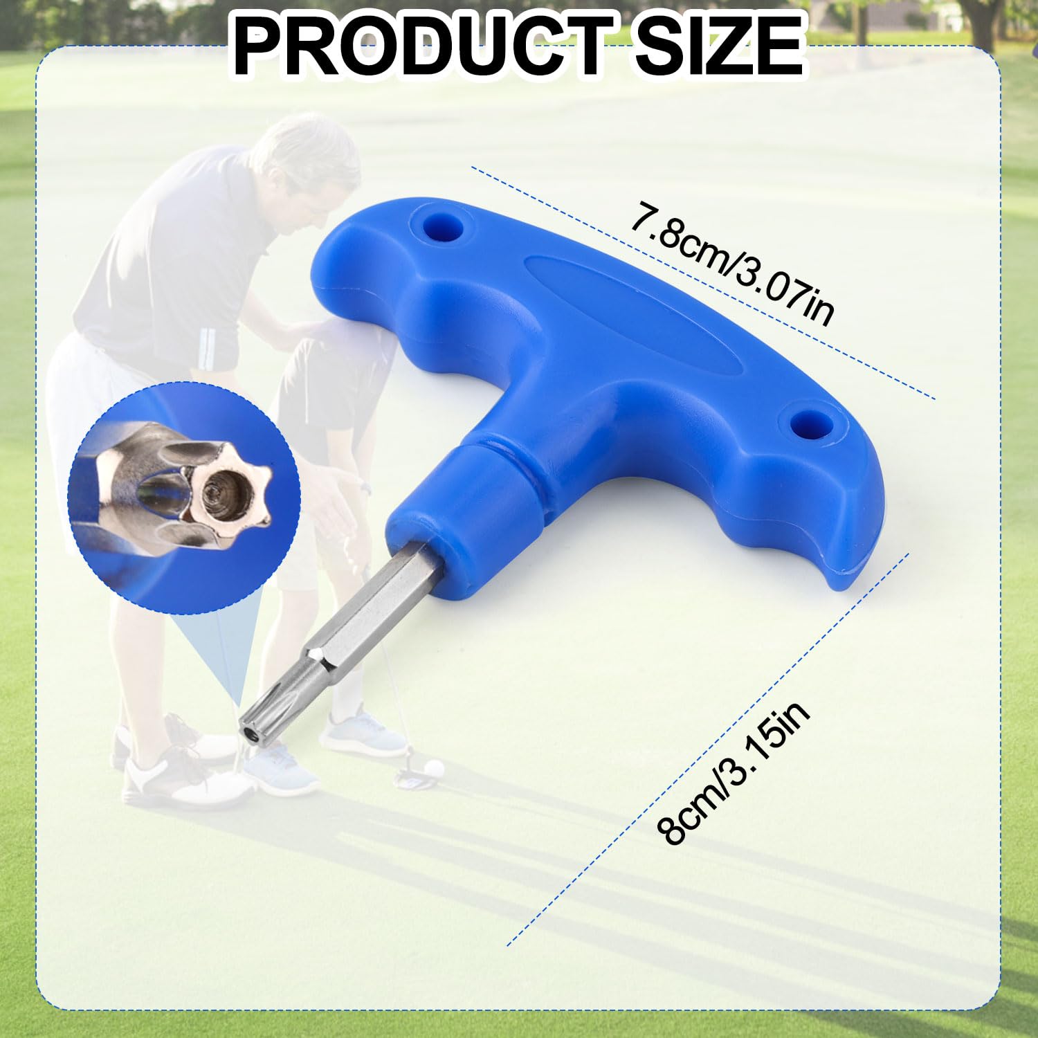 Premium Adjustable Golf Club Wrench - Heavy Duty Metal Torque Tool with Shaft Adapter for Golf Club Repair & Maintenance | Perfect for Golfers, Club Fitters & Repair Technicians | Use on Driving Range, Golf Course & Workshop