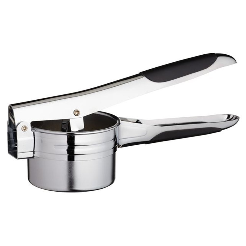 Premium Chrome-Plated Potato Ricer & Purée Maker with 2 Stainless Steel Discs - Perfect for Mashed Potatoes, Baby Food & Homemade Pasta - Durable Kitchen Tool for Professional & Home Chefs