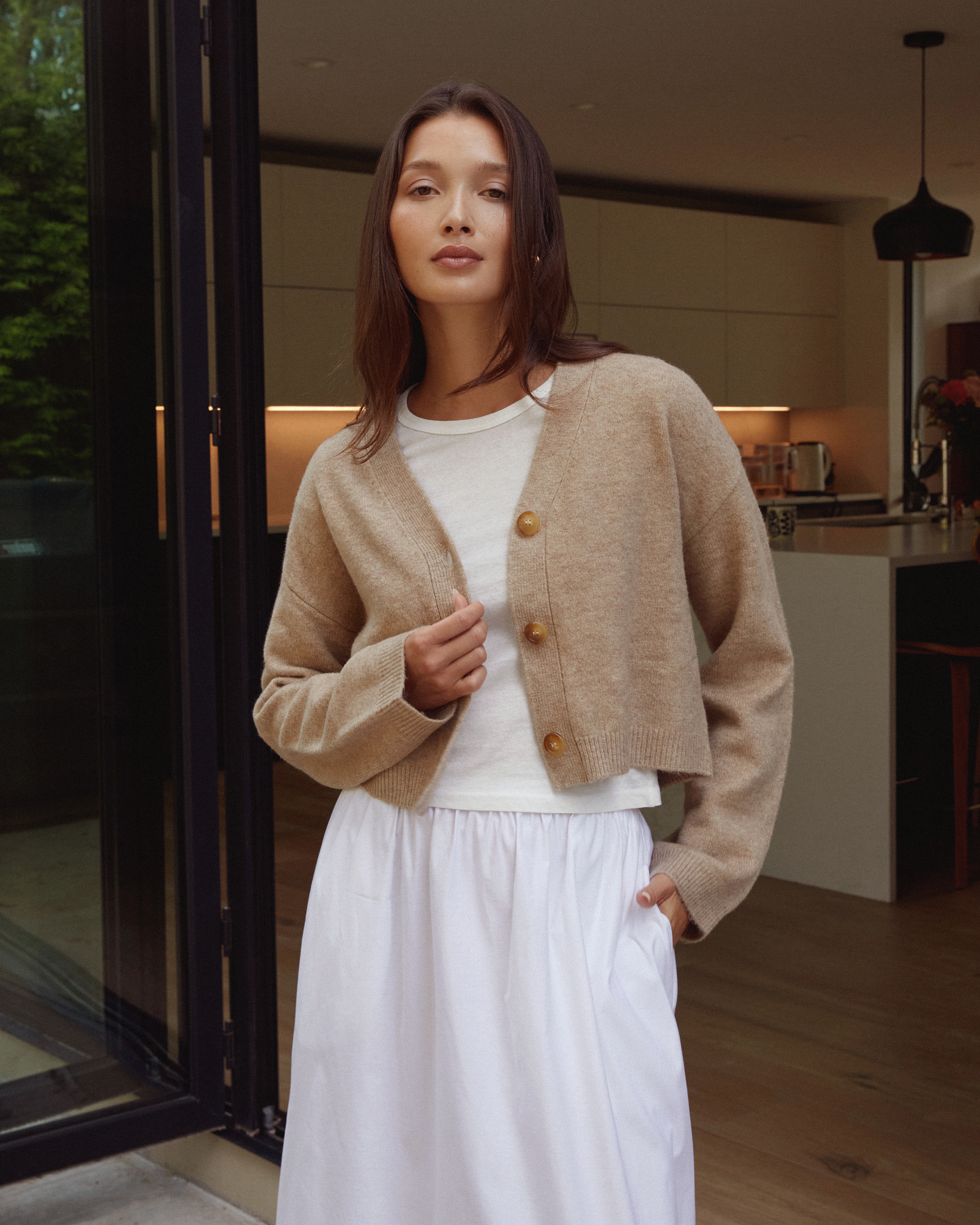 Landry Cardigan Women's Oatmeal Knit Sweater - Soft Casual Long Sleeve Open Front Cardigan for Fall & Winter | Perfect for Office, Date Night and Cozy Home Wear