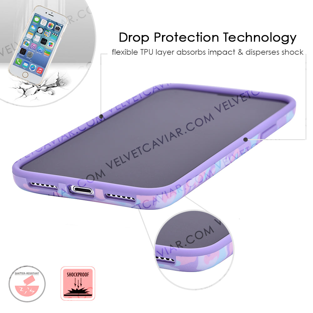 Cotton Candy Camo iPhone Case - Trendy Protective Cover for iPhone 12/13/14/15 - Soft Matte Finish, Slim Fit - Perfect for Everyday Use, Travel & Outdoor Activities