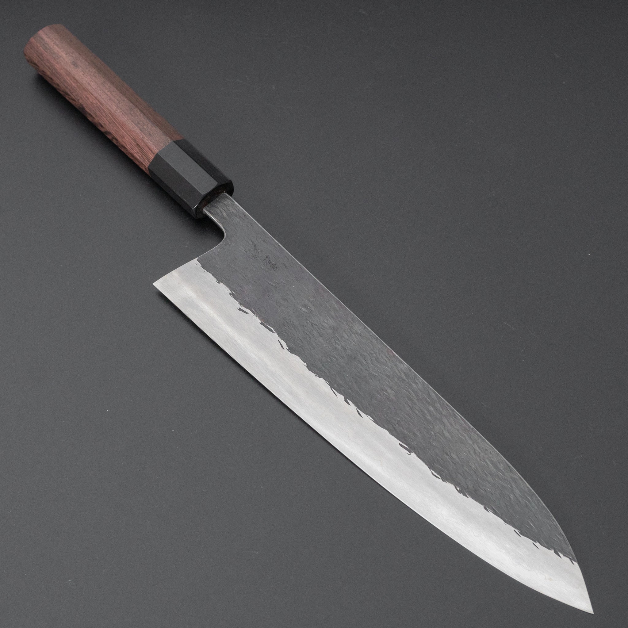 Premium Isamitsu White #1 Stainless Clad Kurouchi Gyuto 240mm Chef Knife with Taihei Tagayasan Handle - Perfect for Sushi, Meat Cutting & Professional Kitchen Use