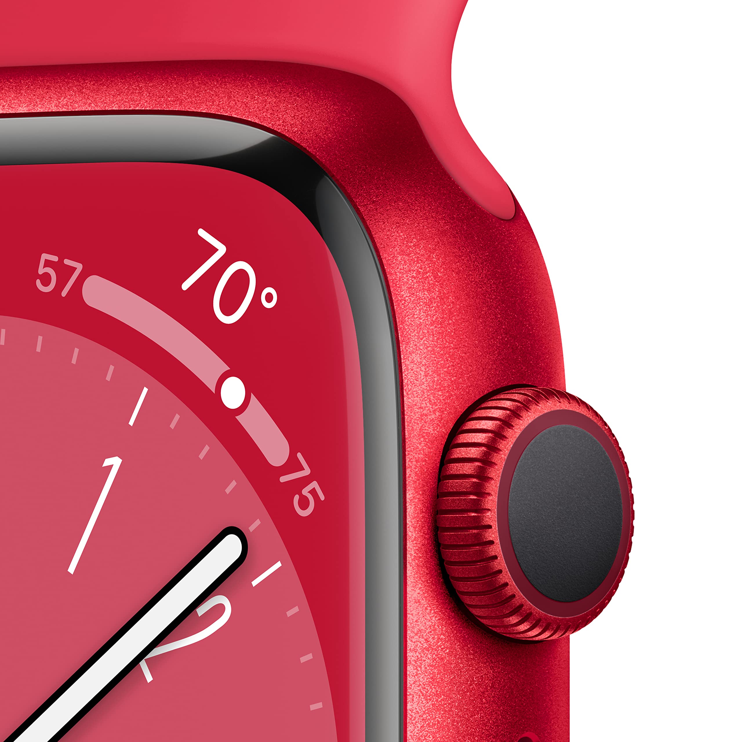 Apple Watch Series 8 GPS 41mm (Product)RED Aluminum Case with Red Sports Band - Renewed Premium Smartwatch for Fitness Tracking, Heart Rate Monitoring & iPhone Connectivity - Perfect for Workouts, Running & Daily Activity Tracking
