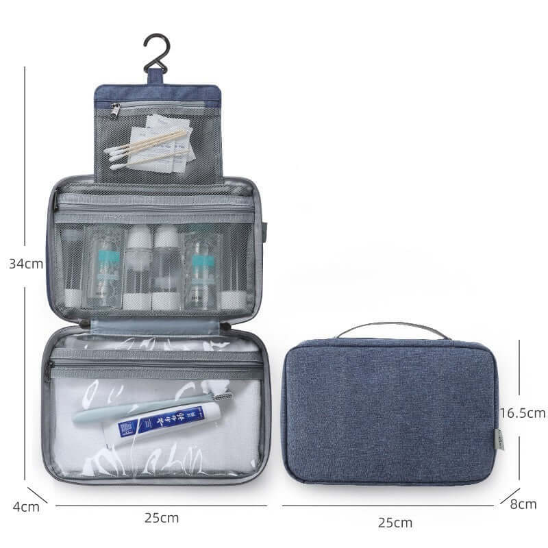 Waterproof Hanging Foldable Travel Toiletry Bag for Women & Men - Perfect for Camping, Gym, and Vacation Trips | A1352