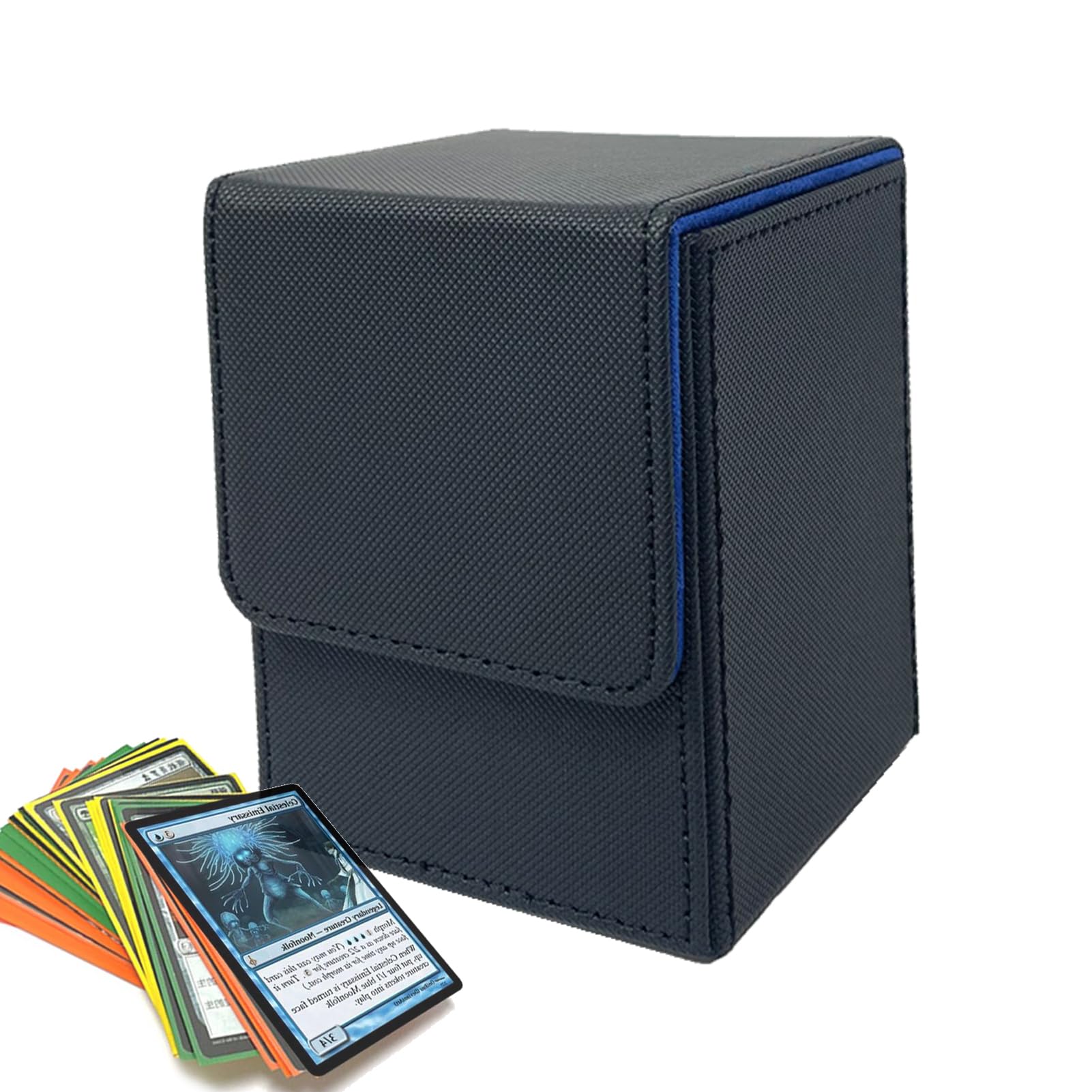 Premium Magnetic Deck Holder - Horizontal Card Storage Box for MTG, Pokemon & Yugioh | Secure & Organized Deck Box for Collectible Trading Cards | Perfect for Gaming, Travel & Home Display
