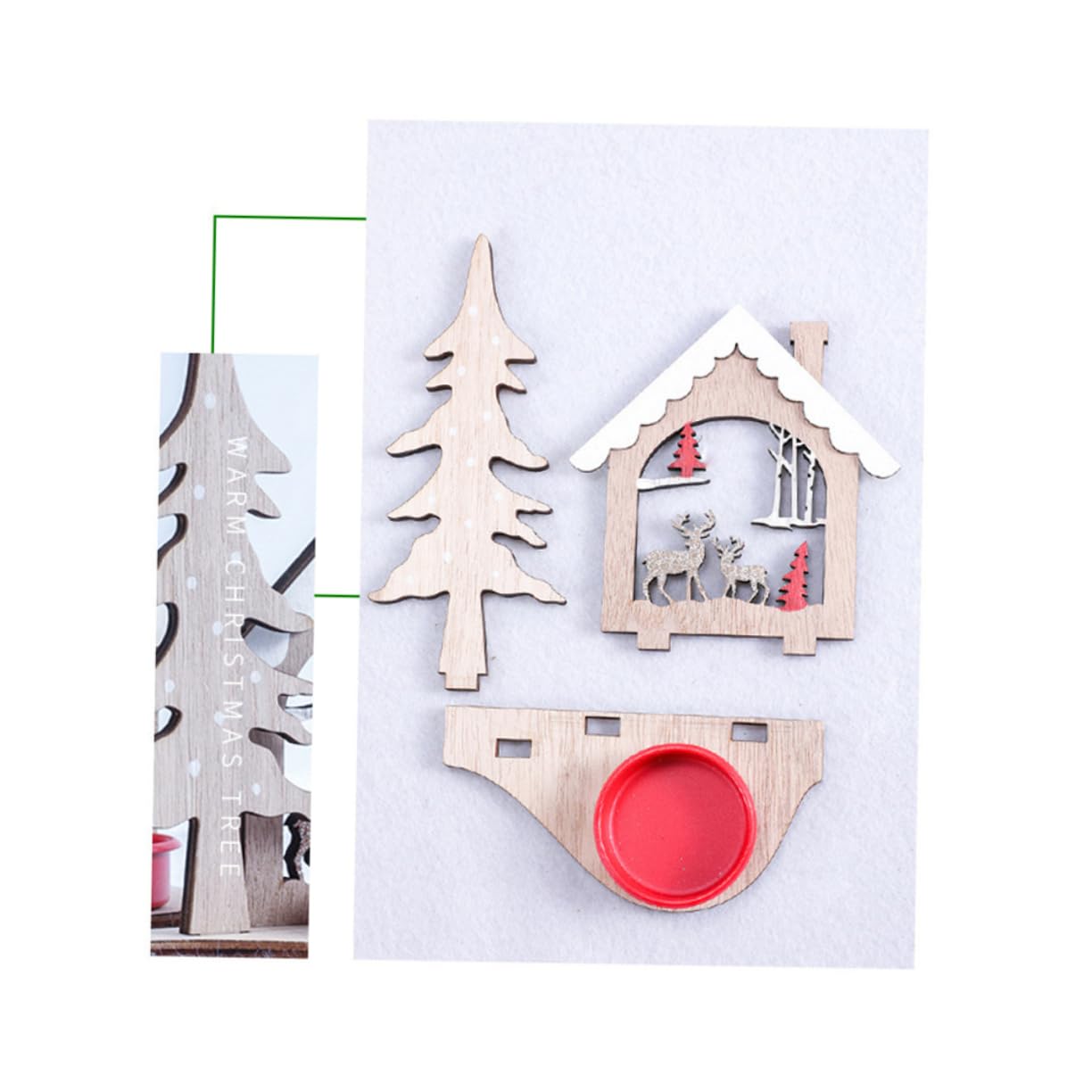 EXCEART Wooden Christmas Tea Light Holders - Handcrafted Candle Cups for Holiday Table Centerpiece, Xmas Decor, Jesus Candle Display & Festive Home Ornaments (Perfect for Christmas Parties, Winter Weddings & Cozy Home Decor)