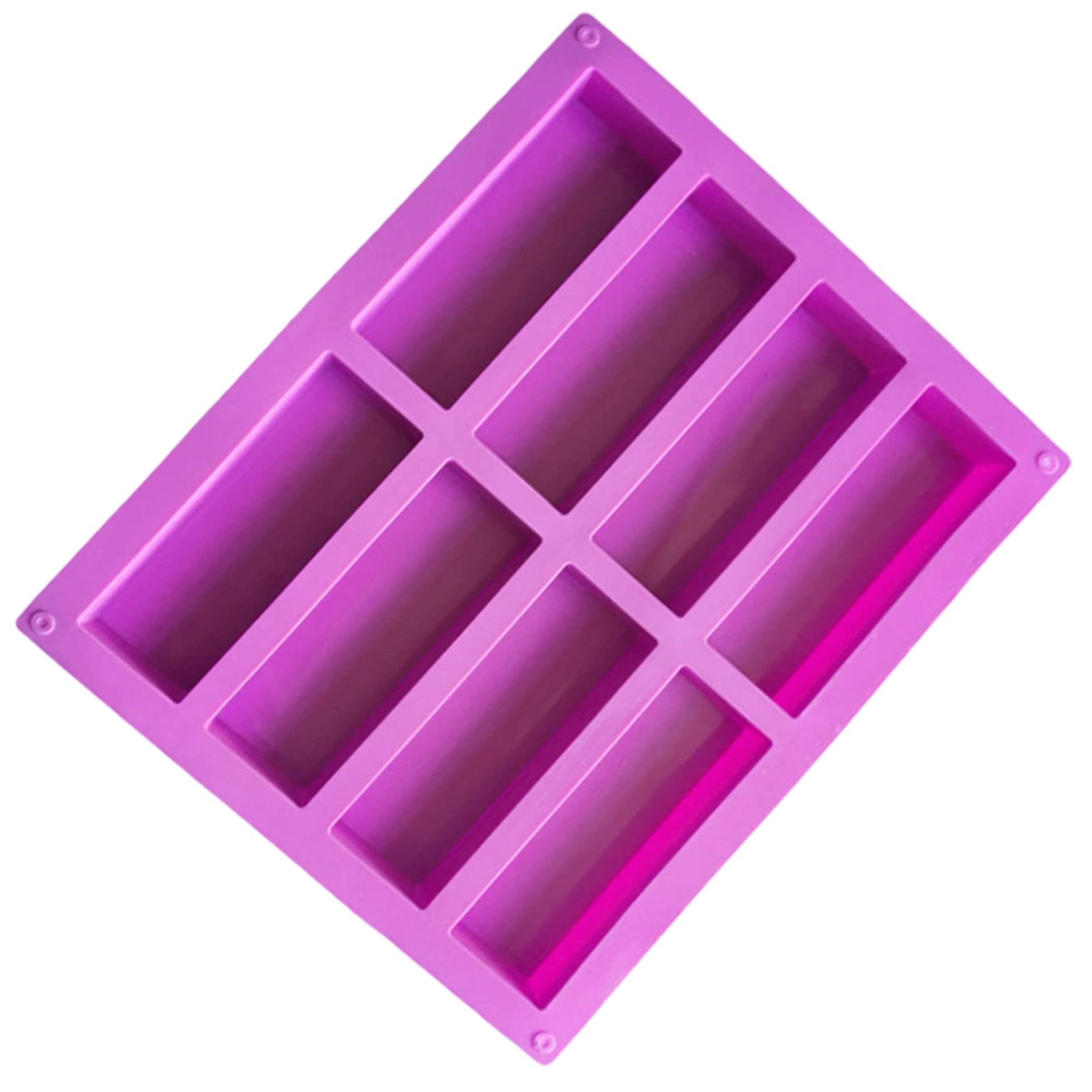 Easy Release Reusable 8-Cavity Silicone Cookie Mold for Butter Chocolate Candy - Purple Baking Mould for Kitchen, DIY Desserts & Holiday Treats
